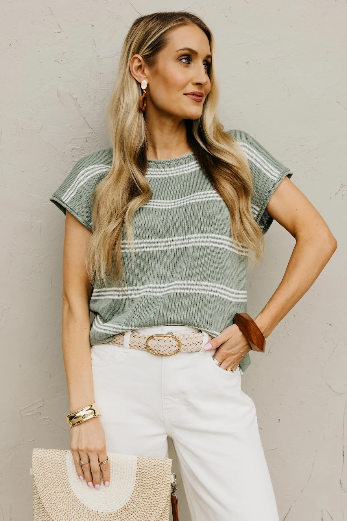 The Georgia Cap Sleeve Sweater Top - Image 2
