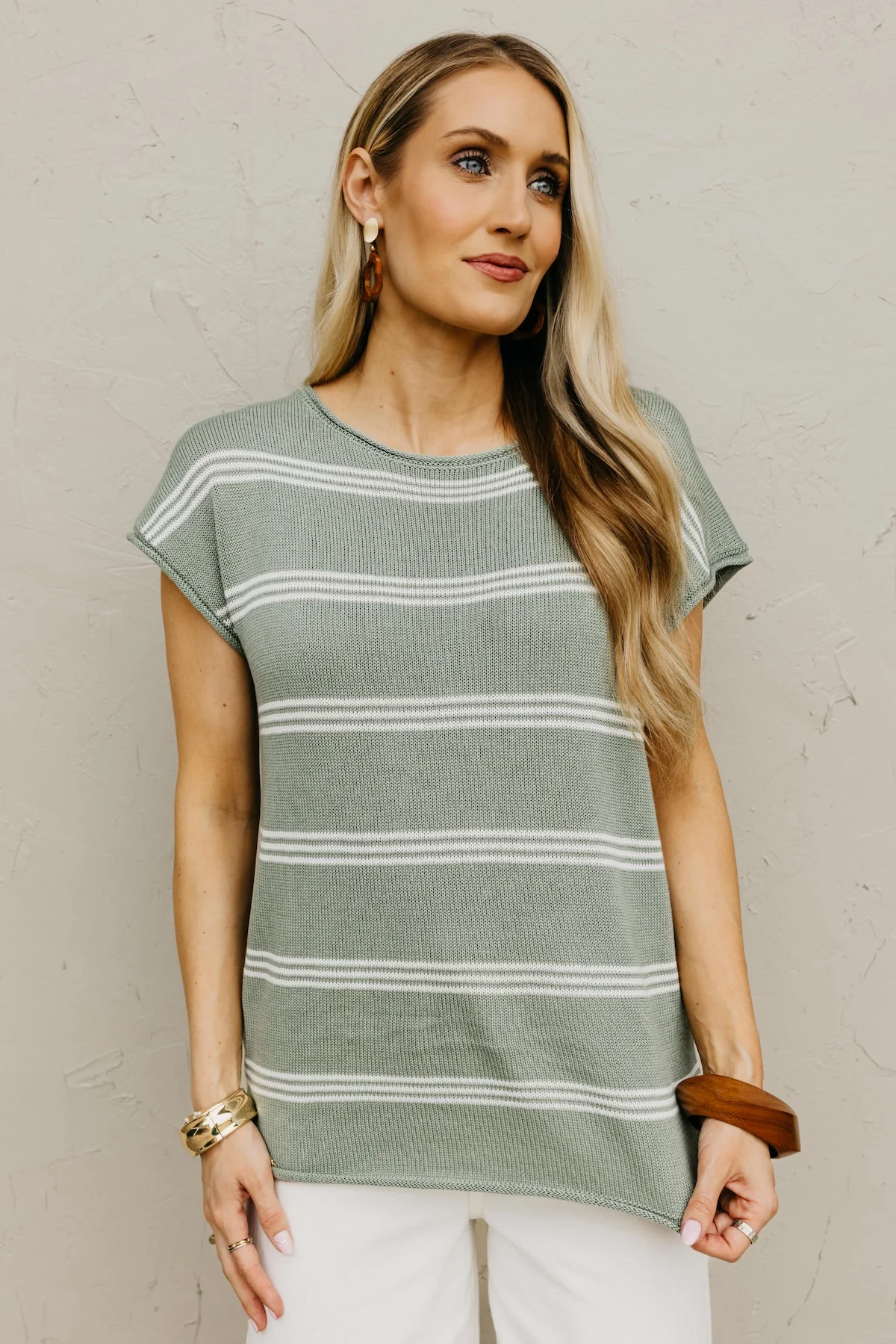 The Georgia Cap Sleeve Sweater Top - Image 5