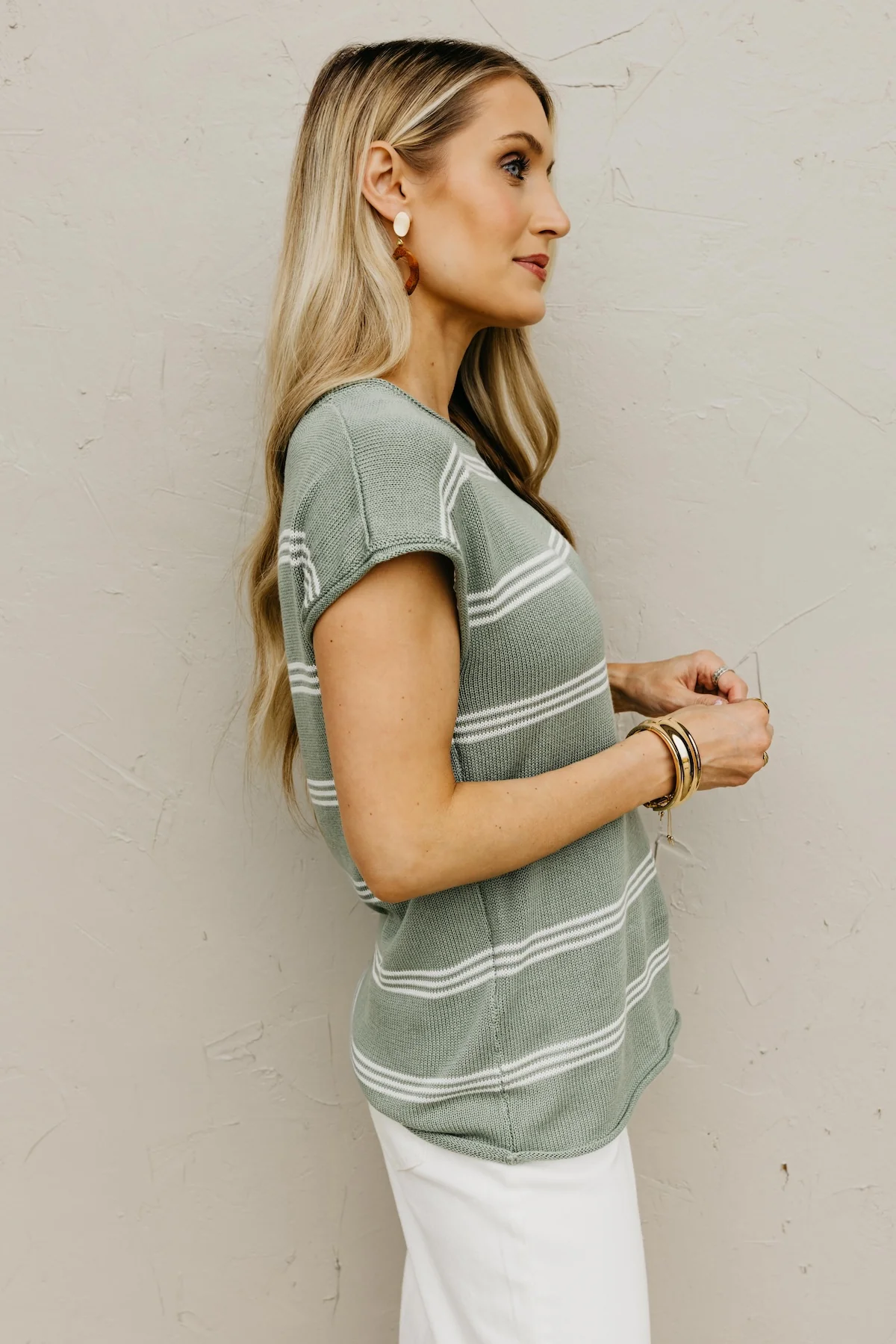 The Georgia Cap Sleeve Sweater Top - Image 6