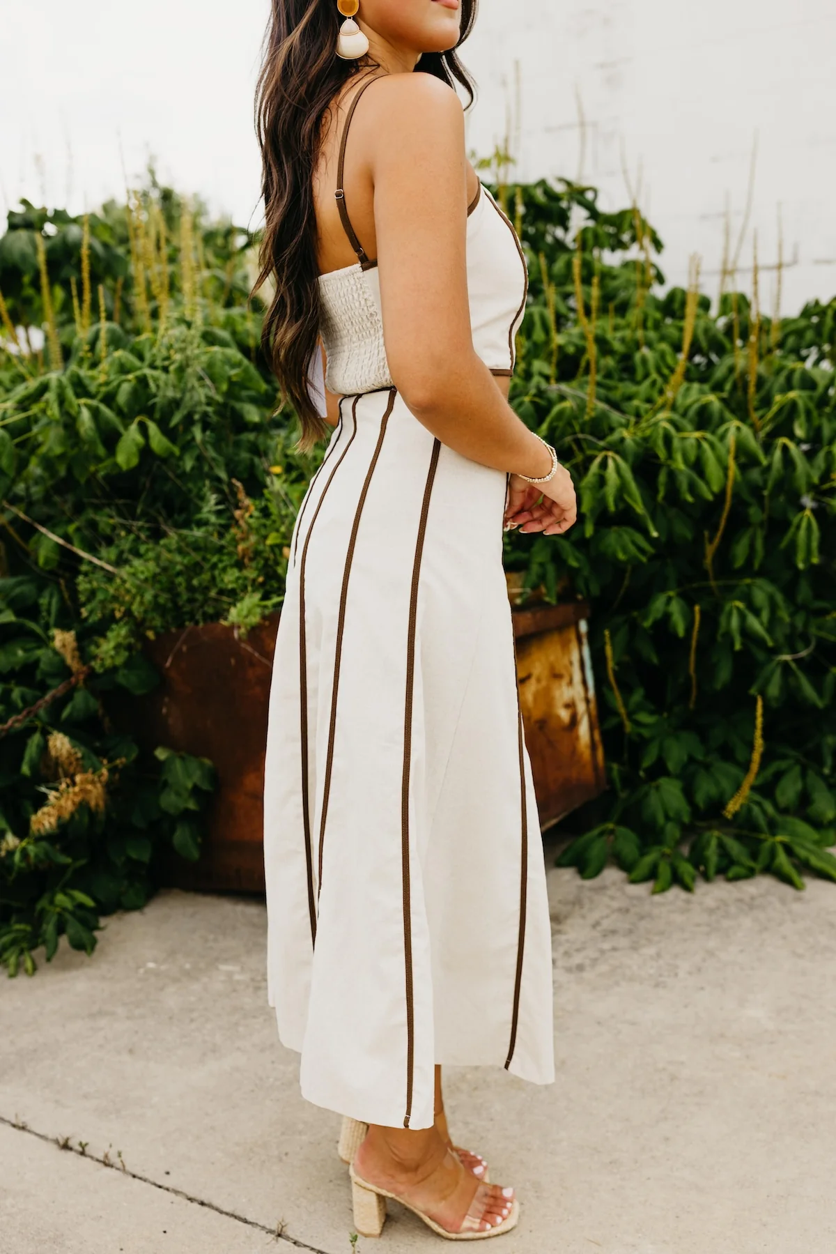 The Gerardo Panel Linen Midi Skirt - Image 2