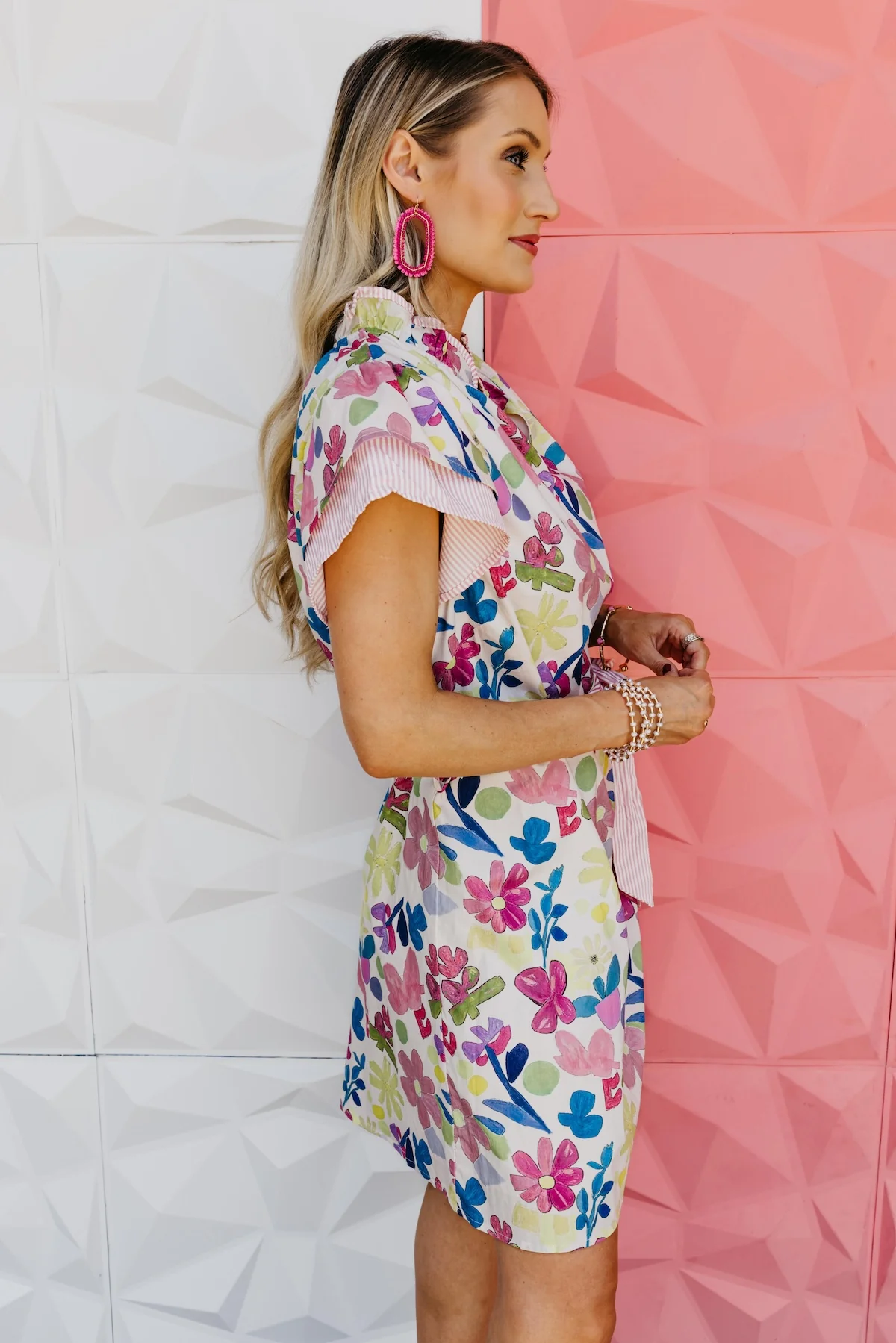 The Gia Floral Belted Mini Dress - Image 9