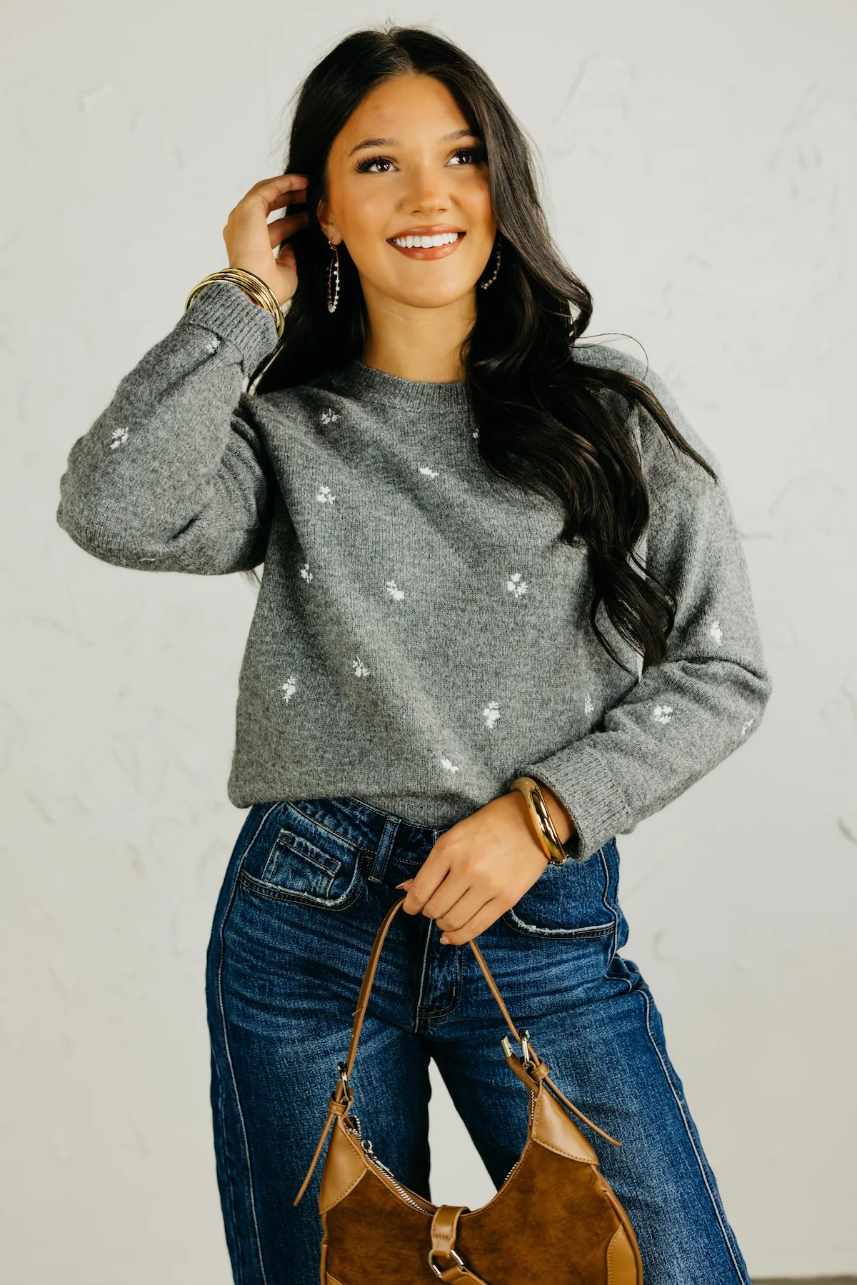 The Grace Ditsy Floral Embroidered Sweater - Image 4