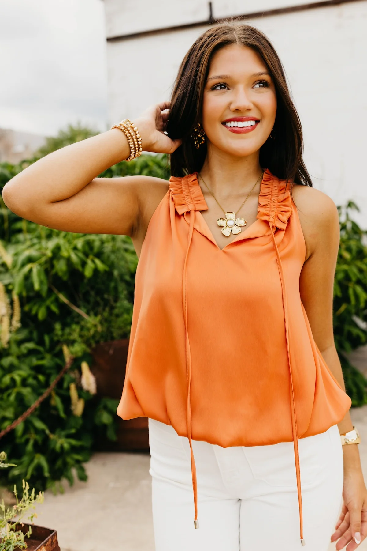 The Gunnar Ruffle Neck Bubble Top - Image 3