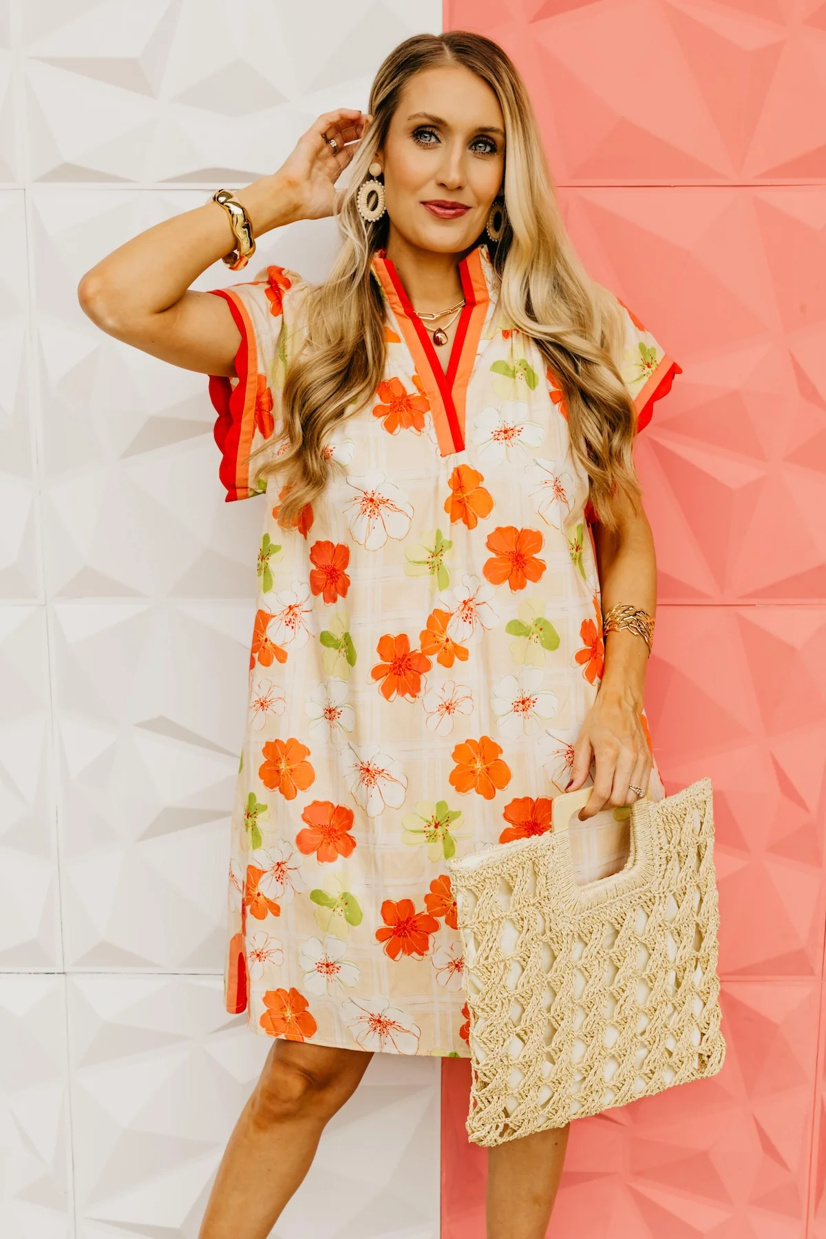 The Gwendolyn Floral & Plaid Mini Dress - Image 2