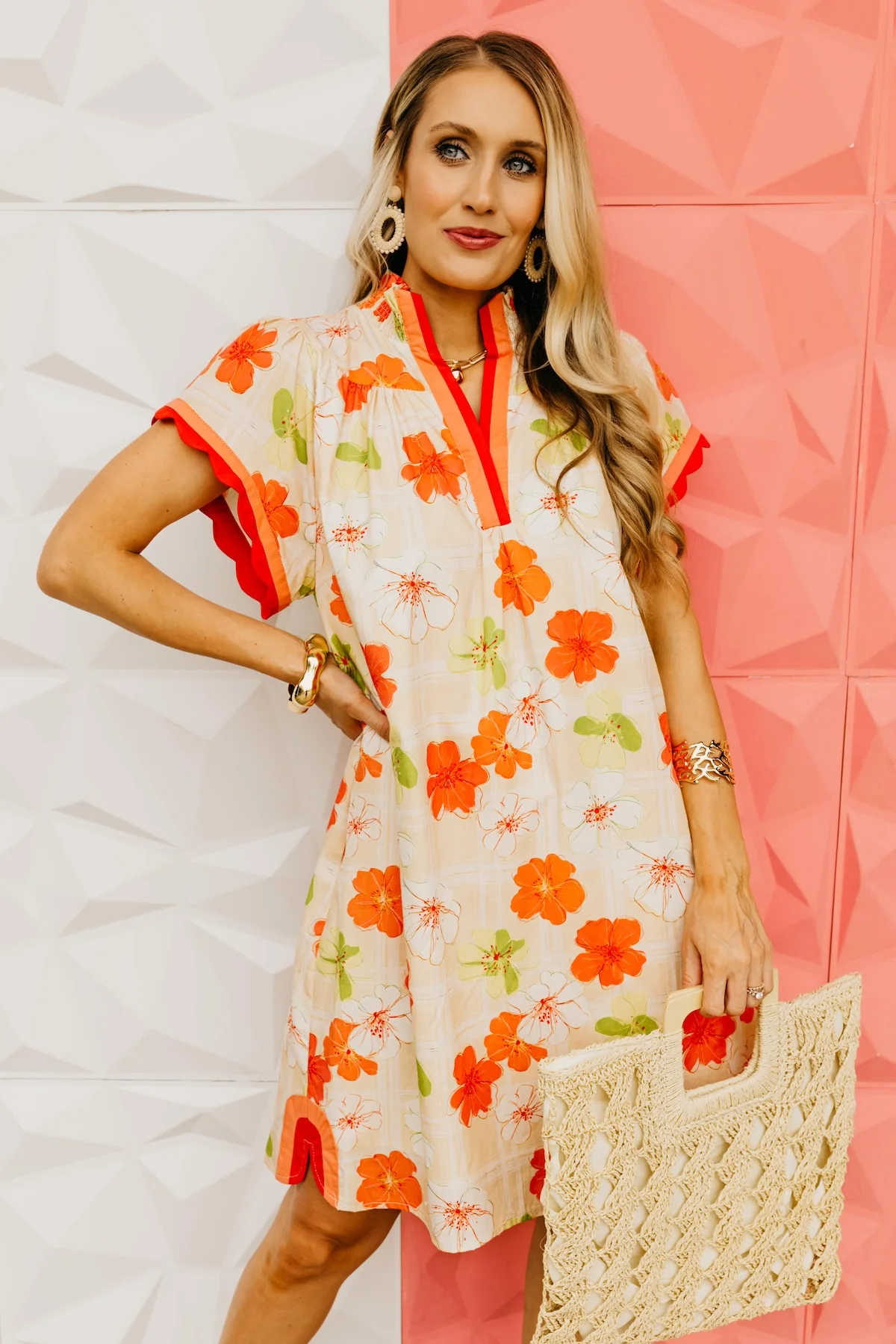 The Gwendolyn Floral & Plaid Mini Dress - Image 6