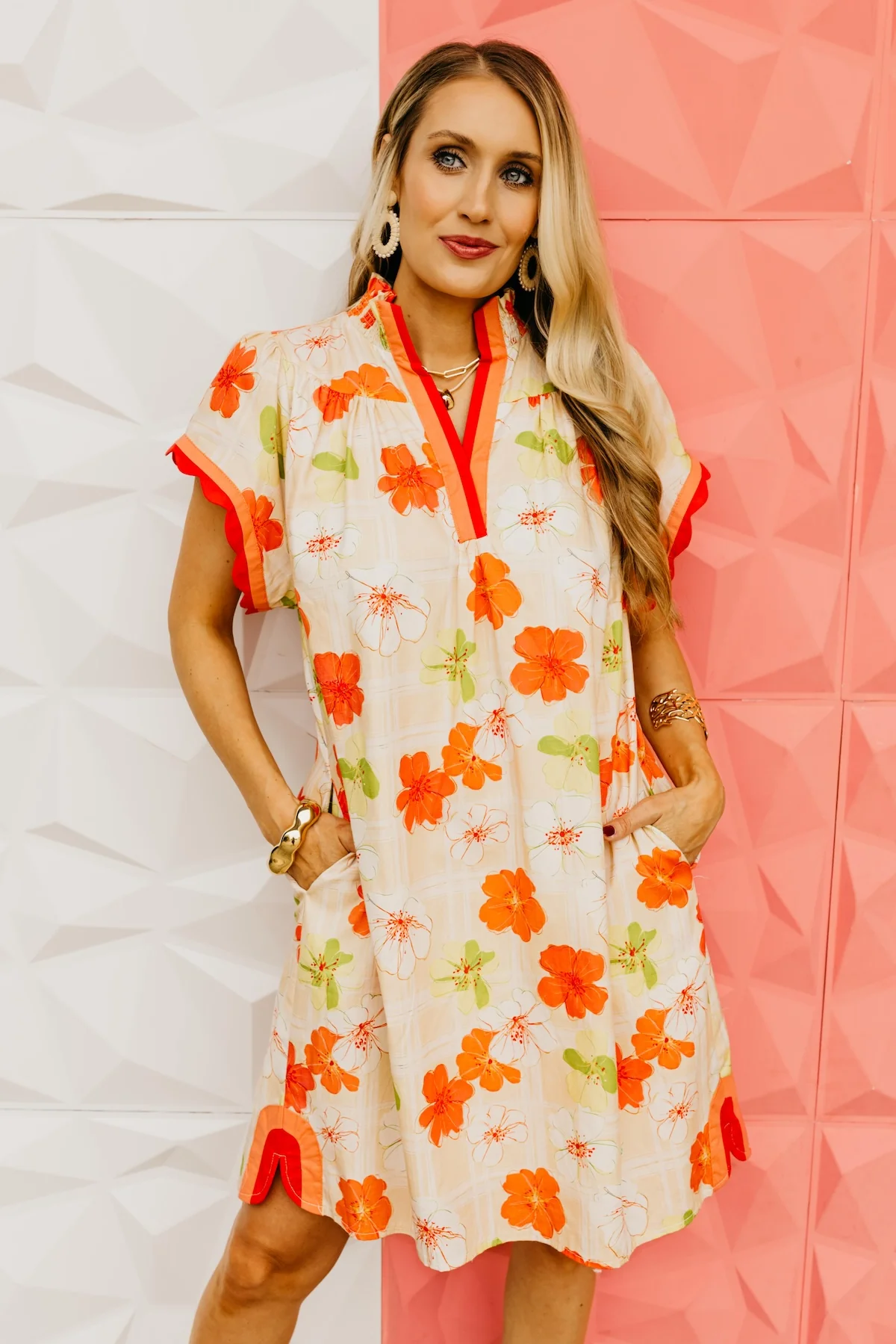 The Gwendolyn Floral & Plaid Mini Dress - Image 8