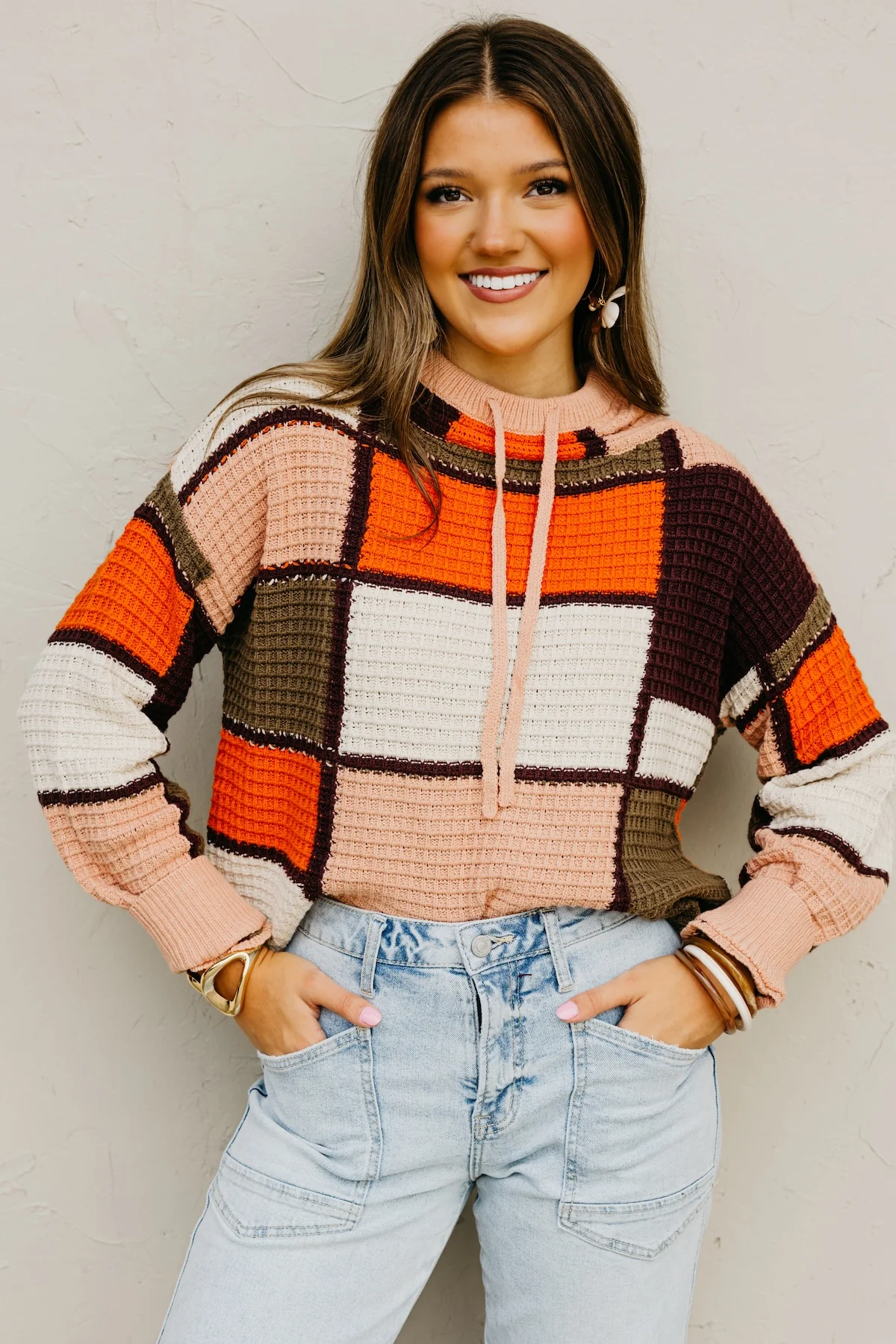The Hadlee Color Block Drawstring Sweater - Image 7