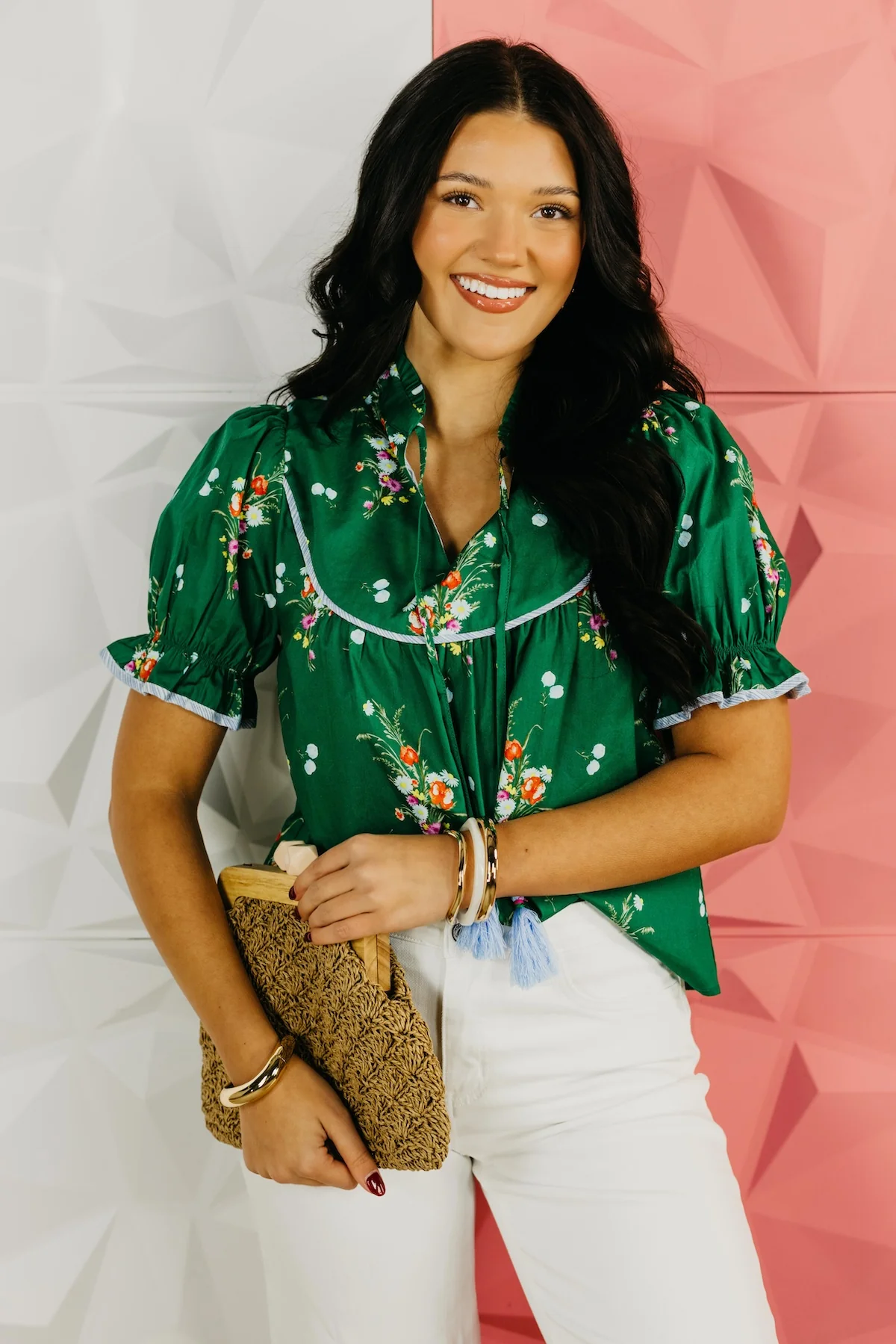 The Hannah Peasant Tie Top - Image 3