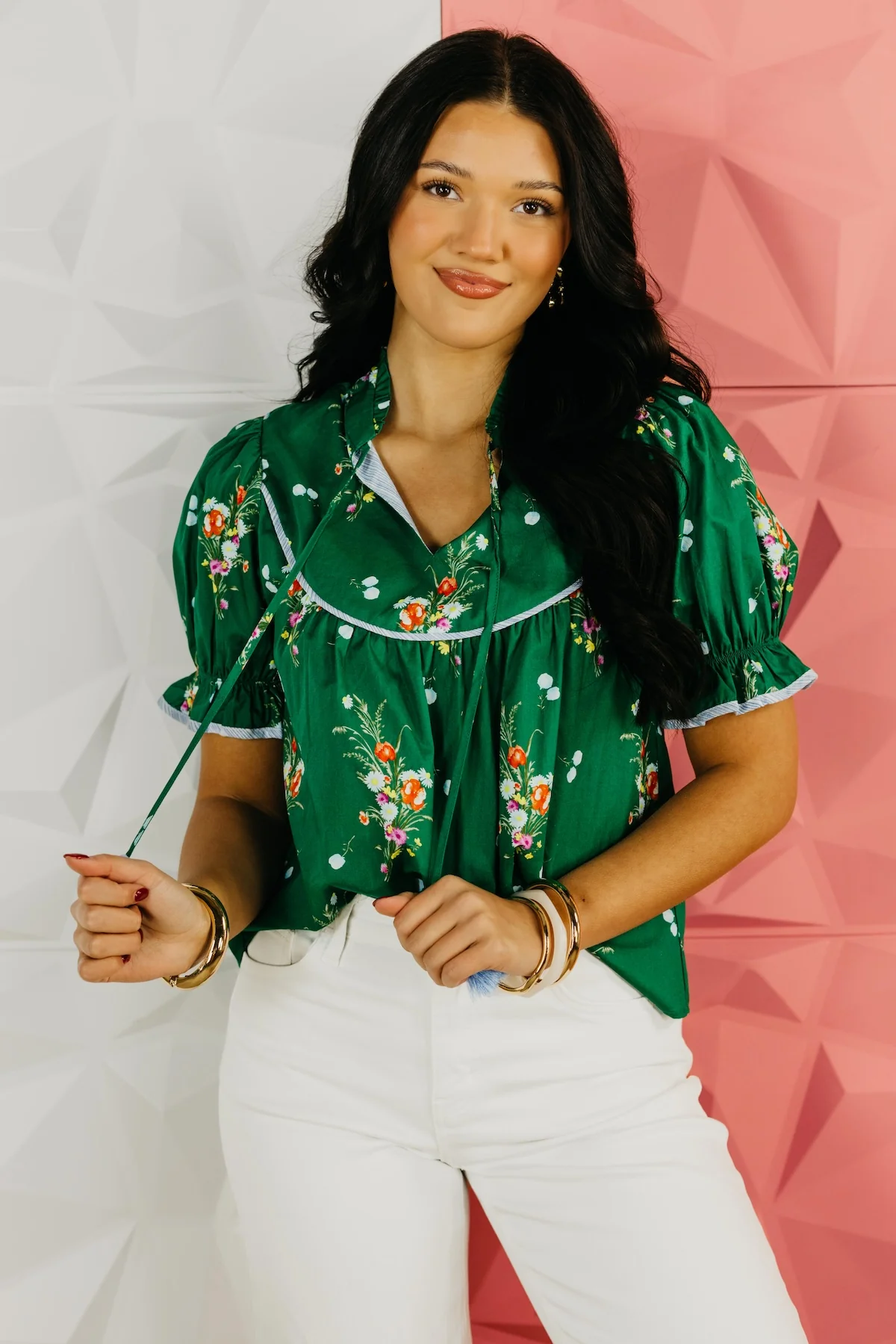 The Hannah Peasant Tie Top - Image 6