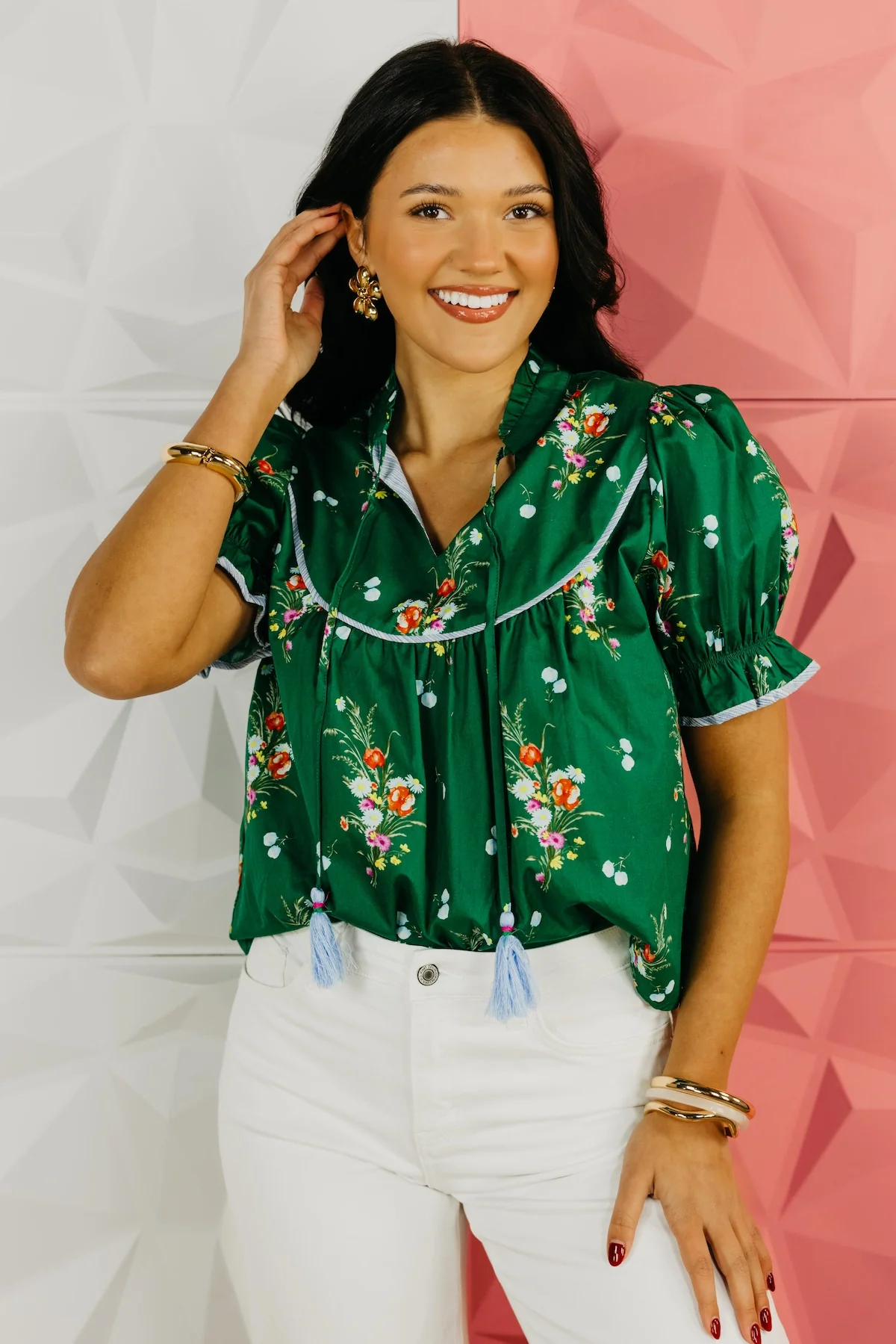 The Hannah Peasant Tie Top - Image 7