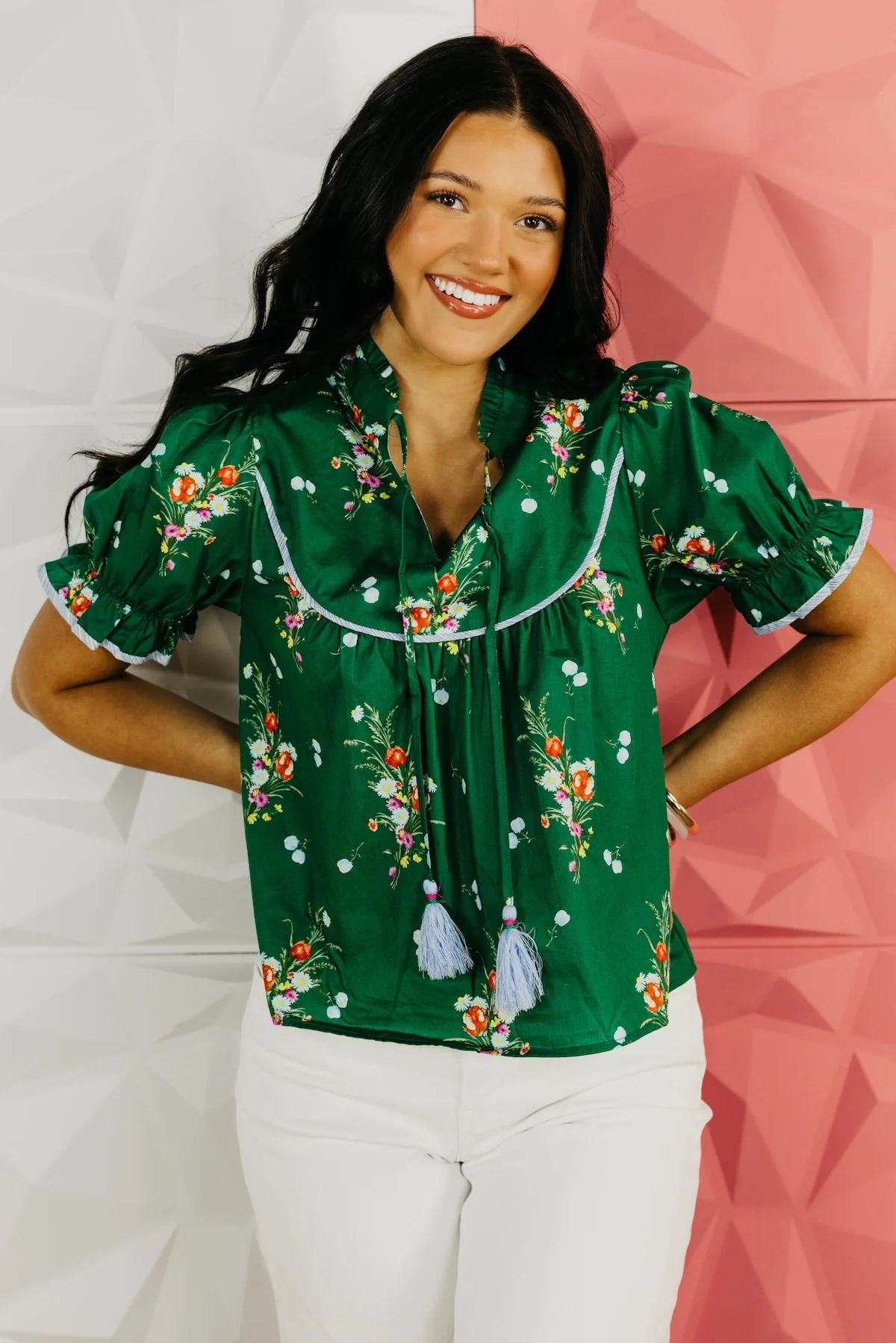 The Hannah Peasant Tie Top - Image 8