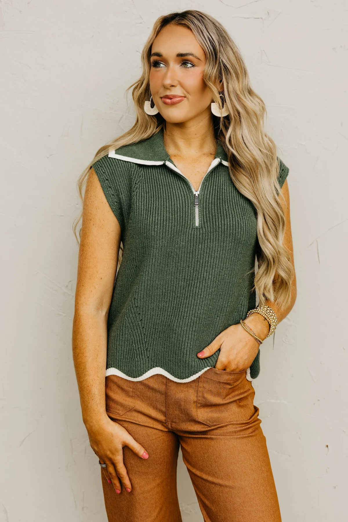 The Harley Quarter Zip Sweater Top - Image 5
