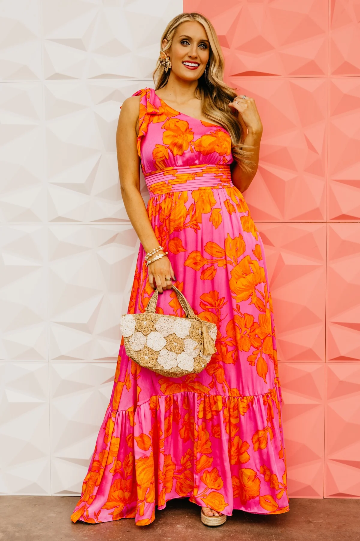 The Hayzel Floral One-Shoulder Maxi Dress - Image 9