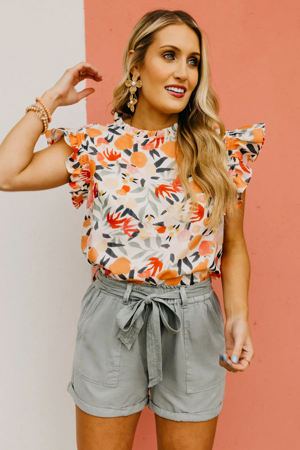 The Heidi Ruffle Sleeve Blouse - Image 13