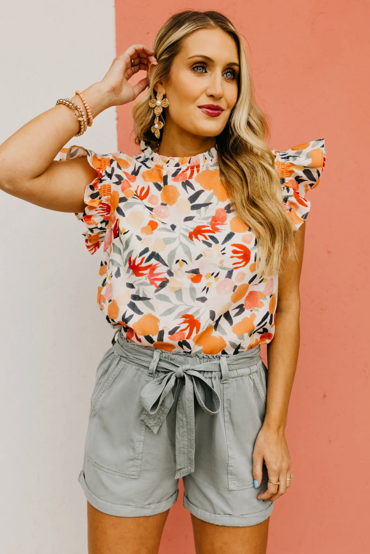 The Heidi Ruffle Sleeve Blouse - Image 14