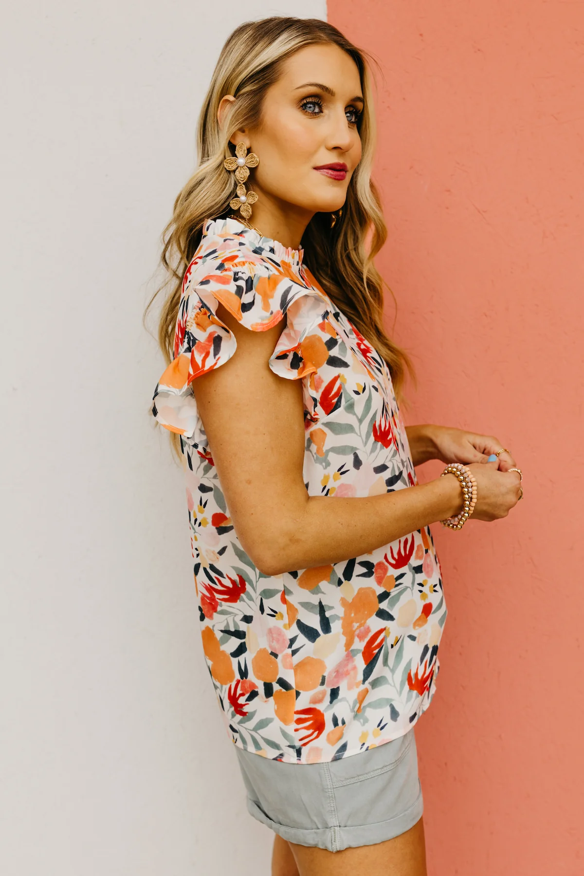The Heidi Ruffle Sleeve Blouse - Image 21