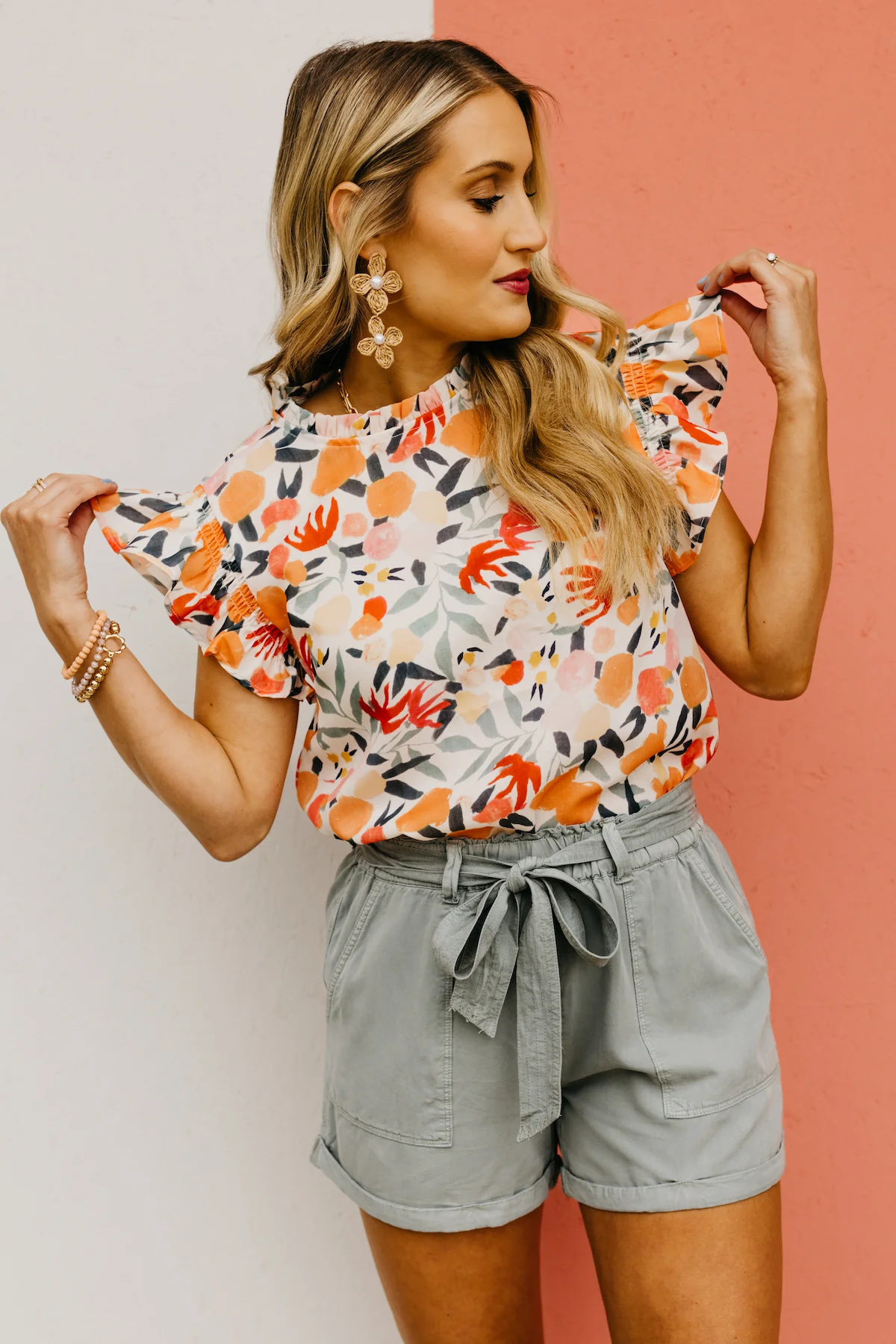 The Heidi Ruffle Sleeve Blouse - Image 7