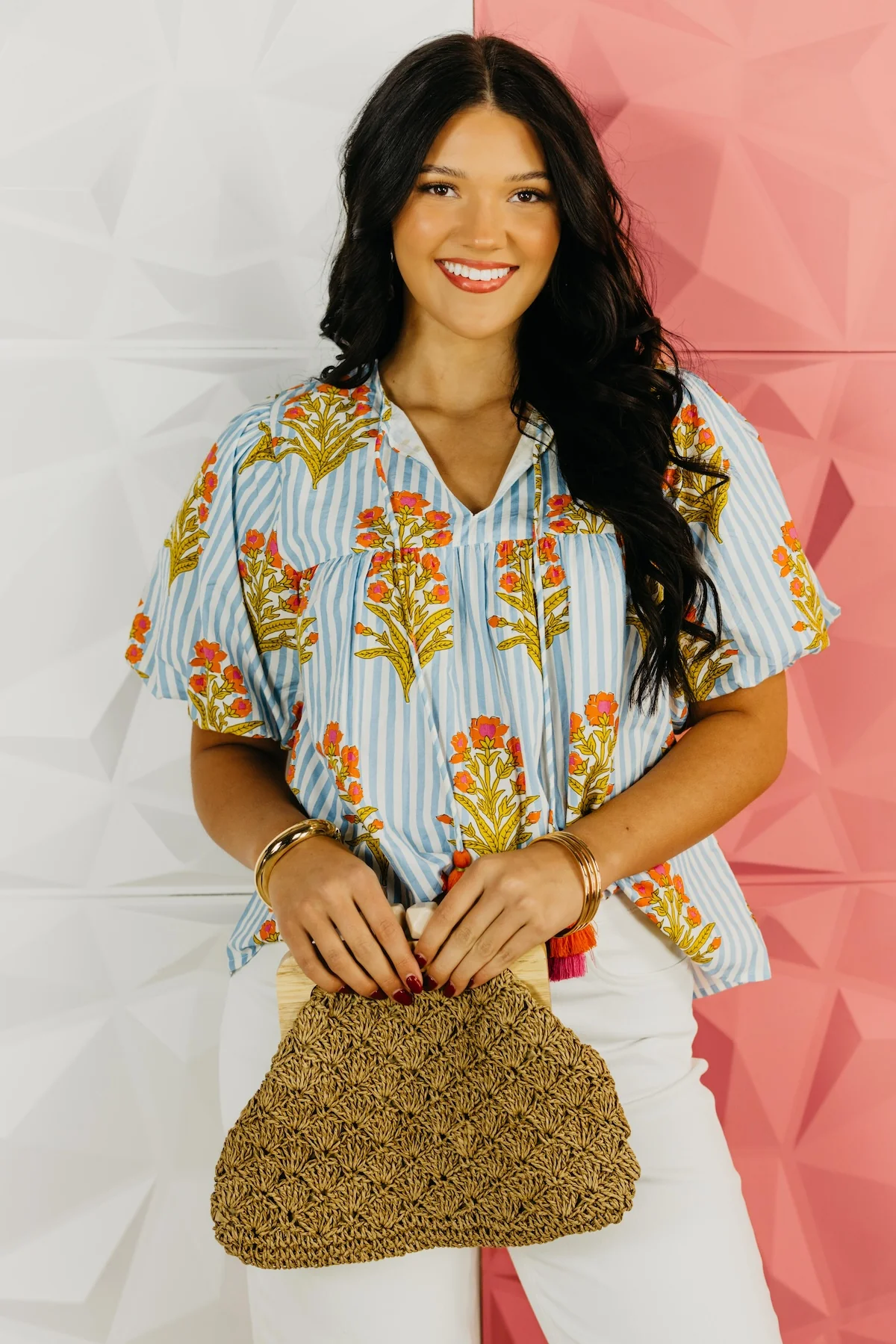 The Hudson Puff Sleeve Floral Top - Image 3