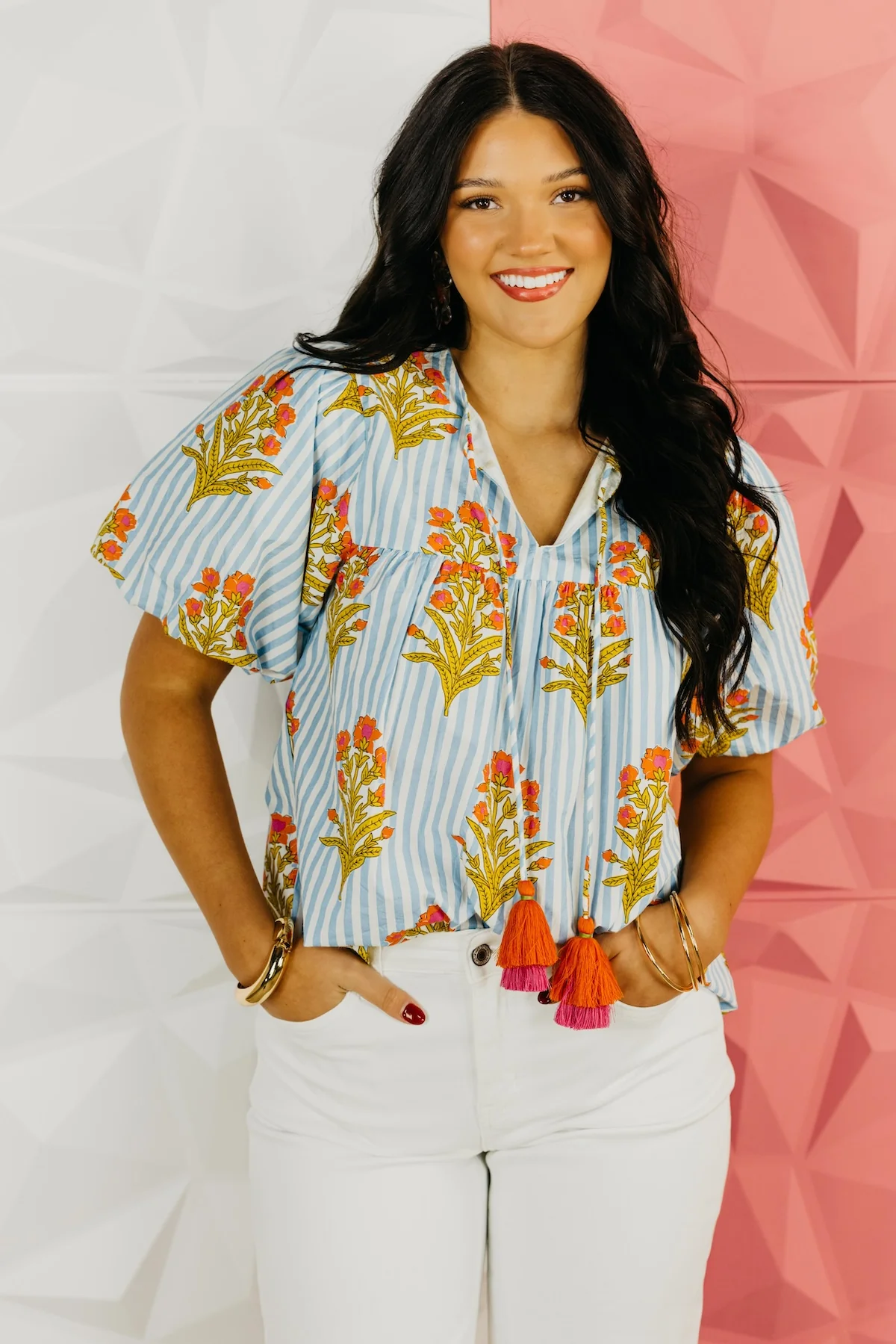 The Hudson Puff Sleeve Floral Top - Image 6