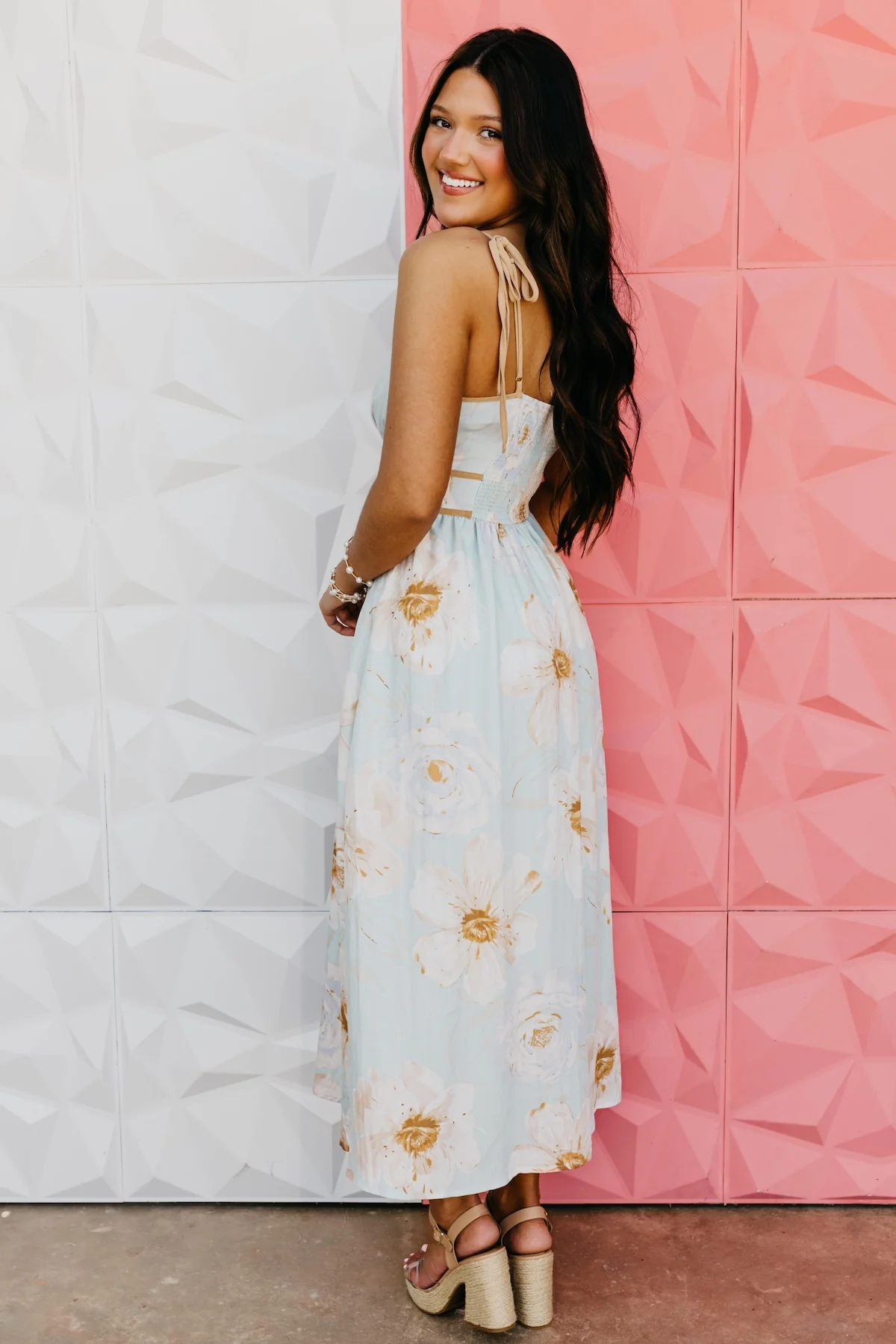The Iker Watercolor Midi Dress - Image 10