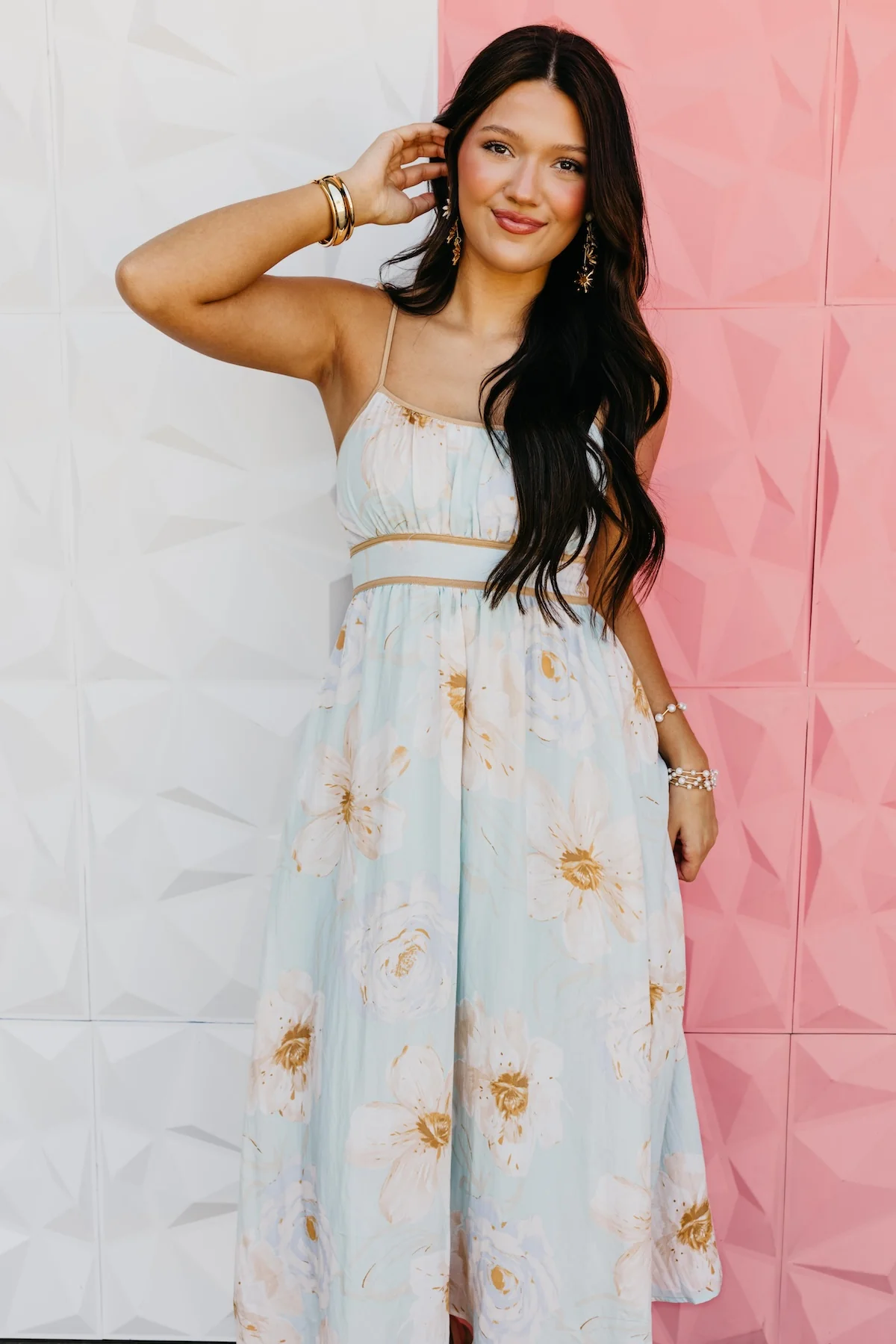 The Iker Watercolor Midi Dress - Image 5