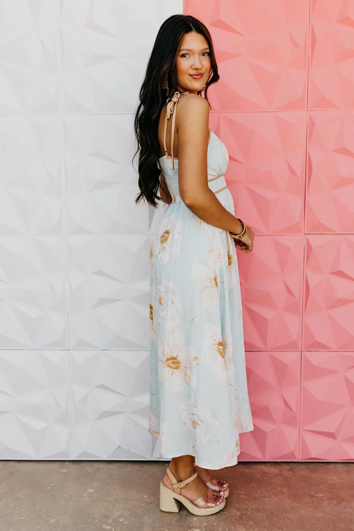 The Iker Watercolor Midi Dress - Image 8