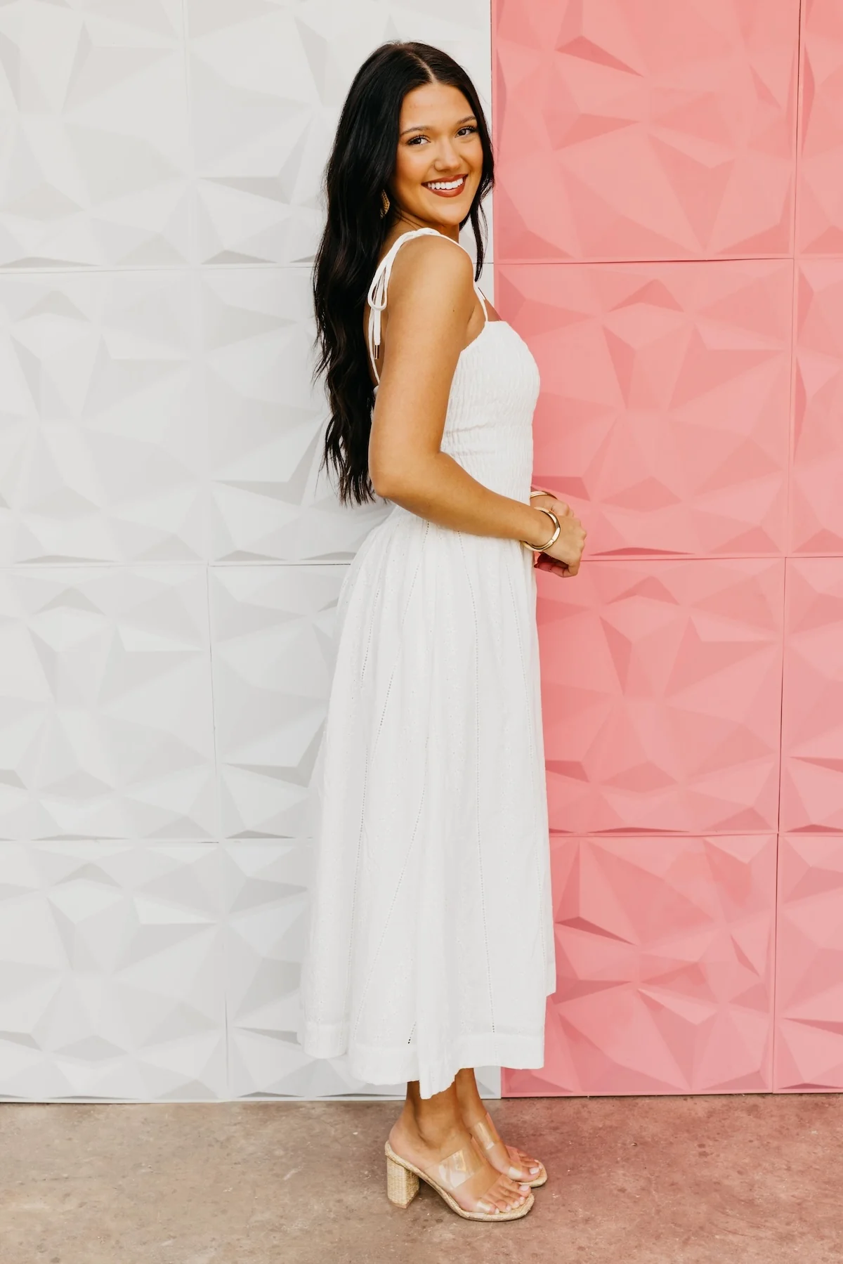 The Iris Smocked Midi Dress - Image 9