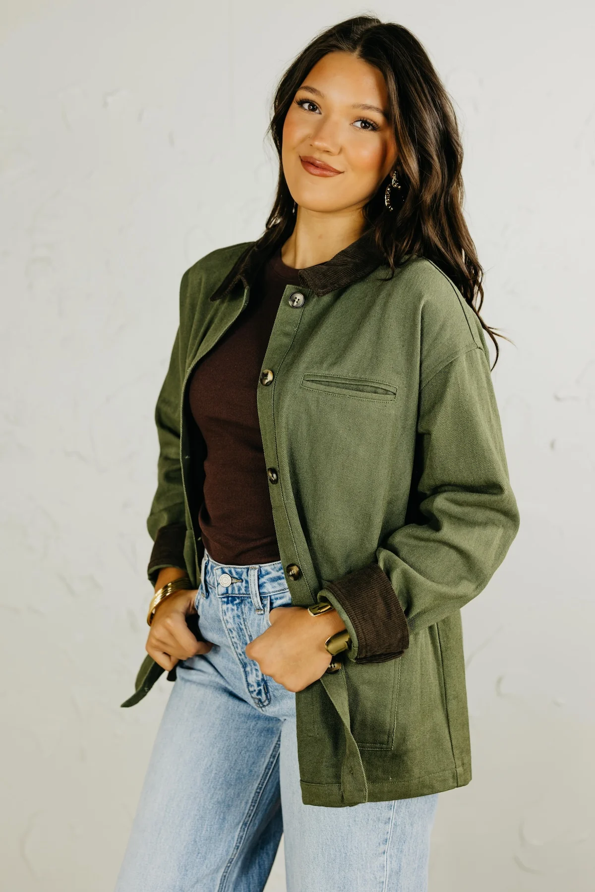 The Isabella Button Down Barn Jacket - Image 6