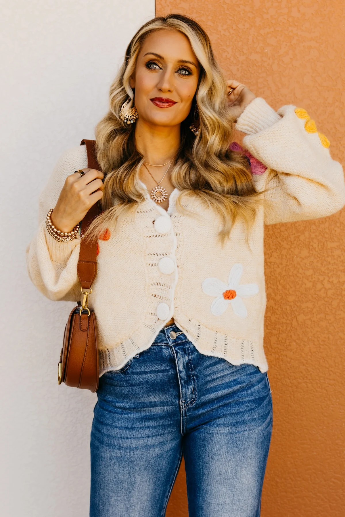 The Isabella Floral Scallop Cardigan - Image 4