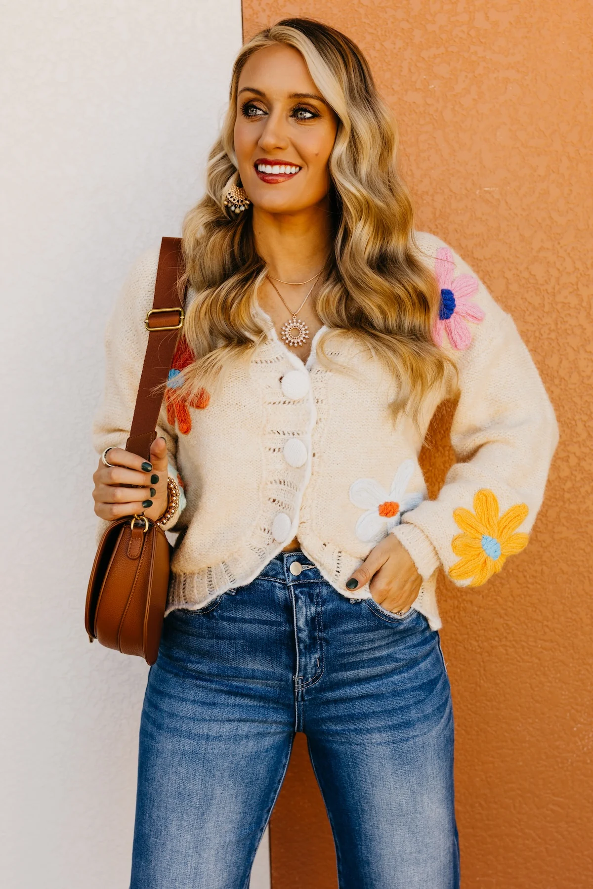 The Isabella Floral Scallop Cardigan - Image 8