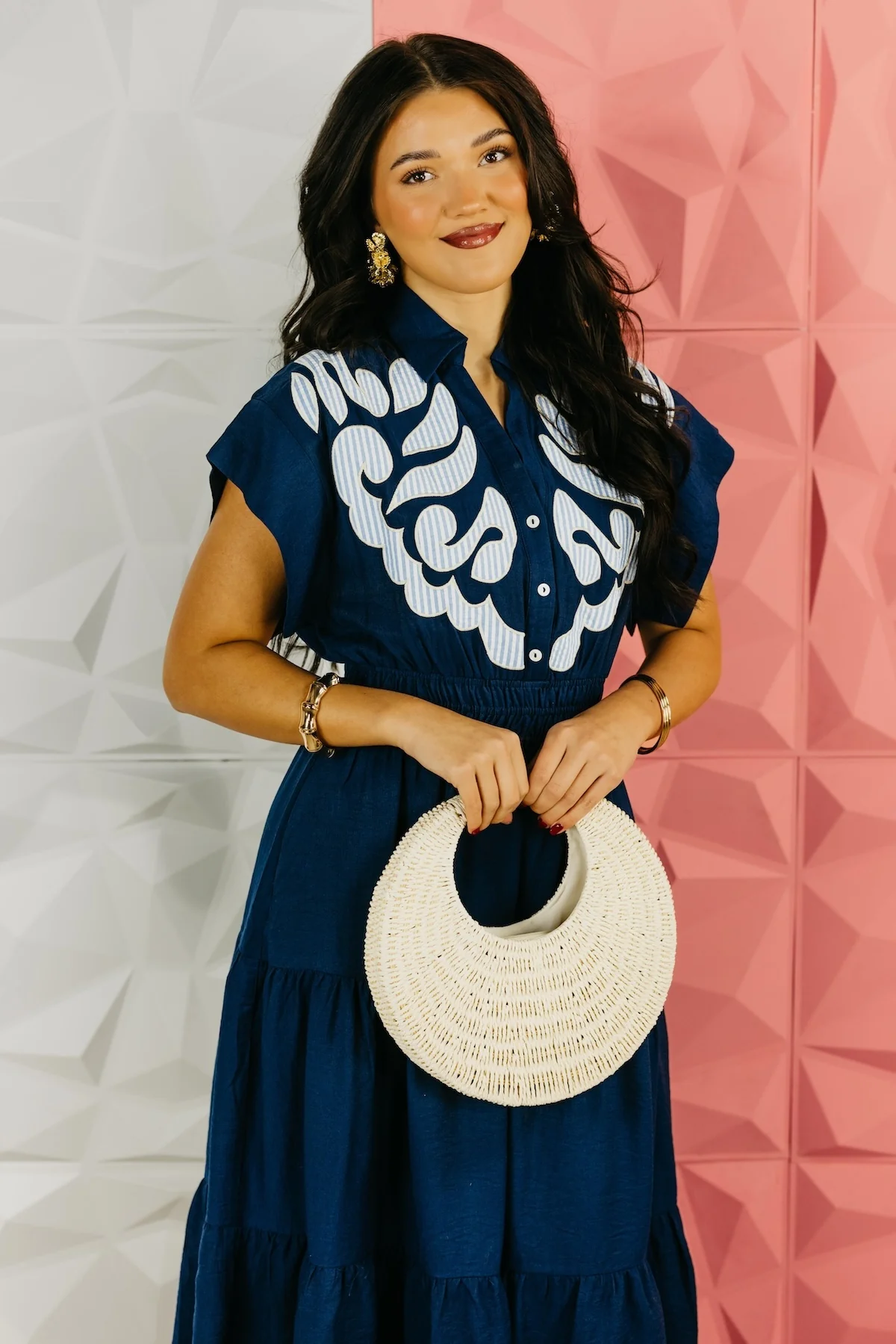 The Isaiah Embroidered Tiered Midi Dress - Image 5