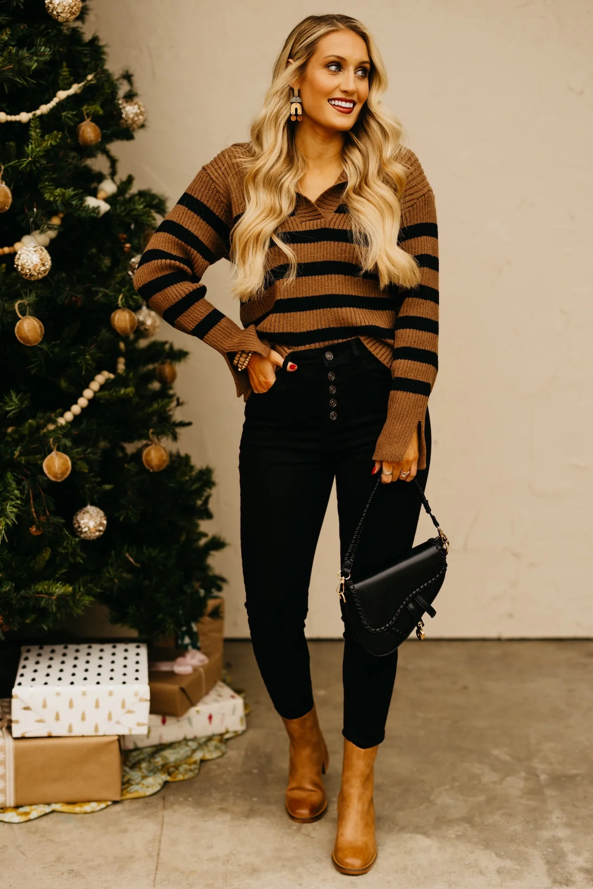 The Isaiah Striped Oversize Collar Sweater - Image 2