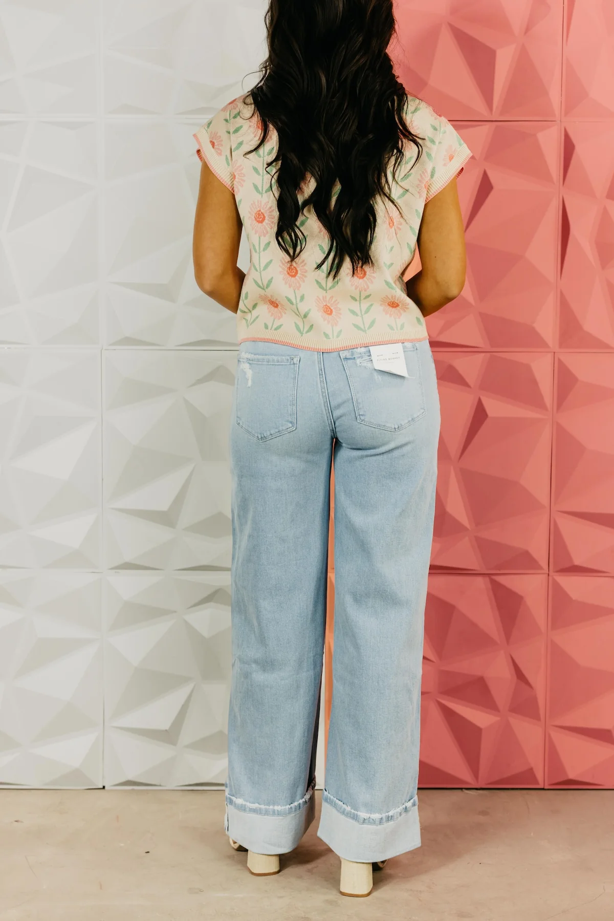 Flying Monkey Denim | The Ivy Cuff Baggy Wide Denim - Image 5