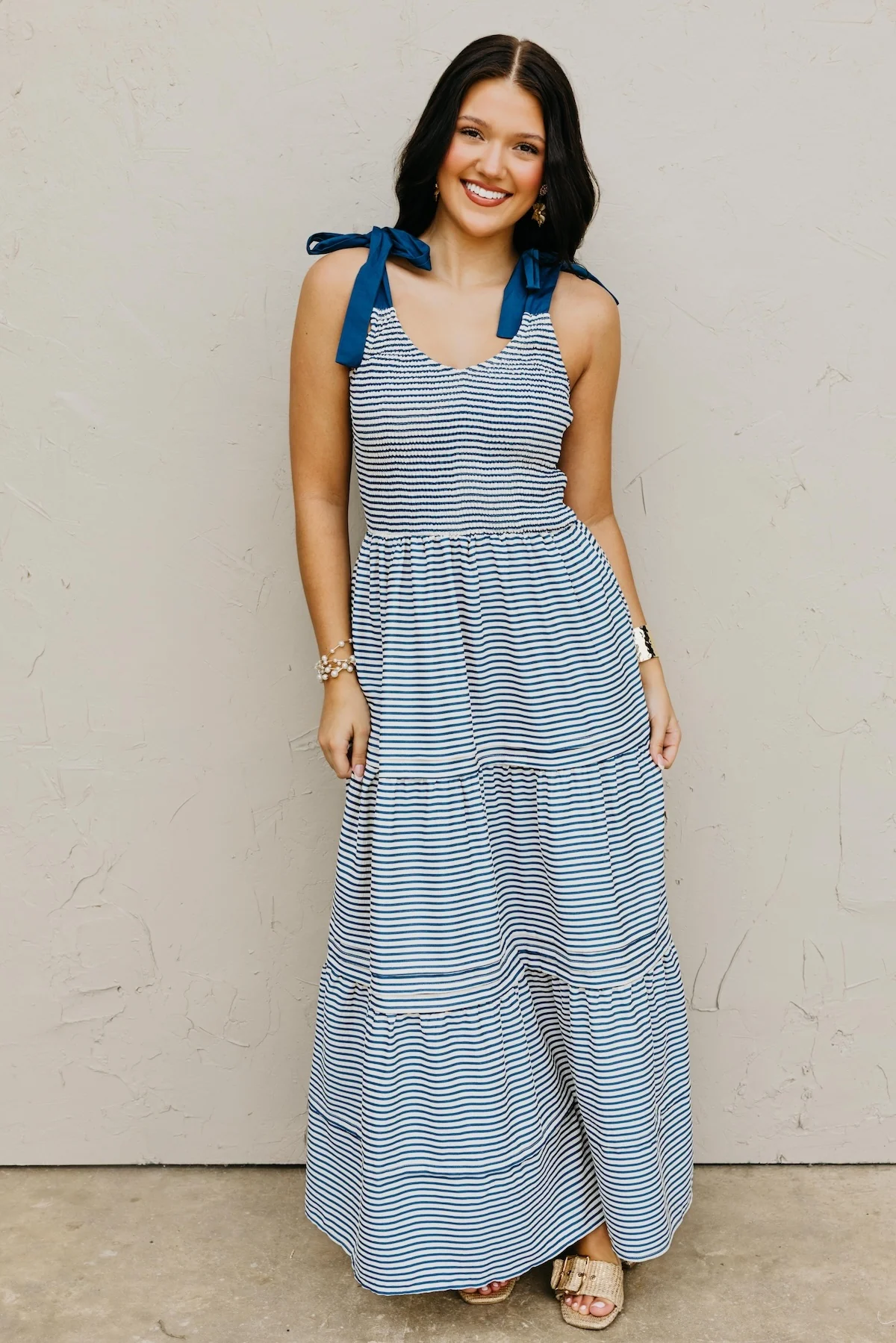 The Izabella Smocked Tiered Maxi Dress