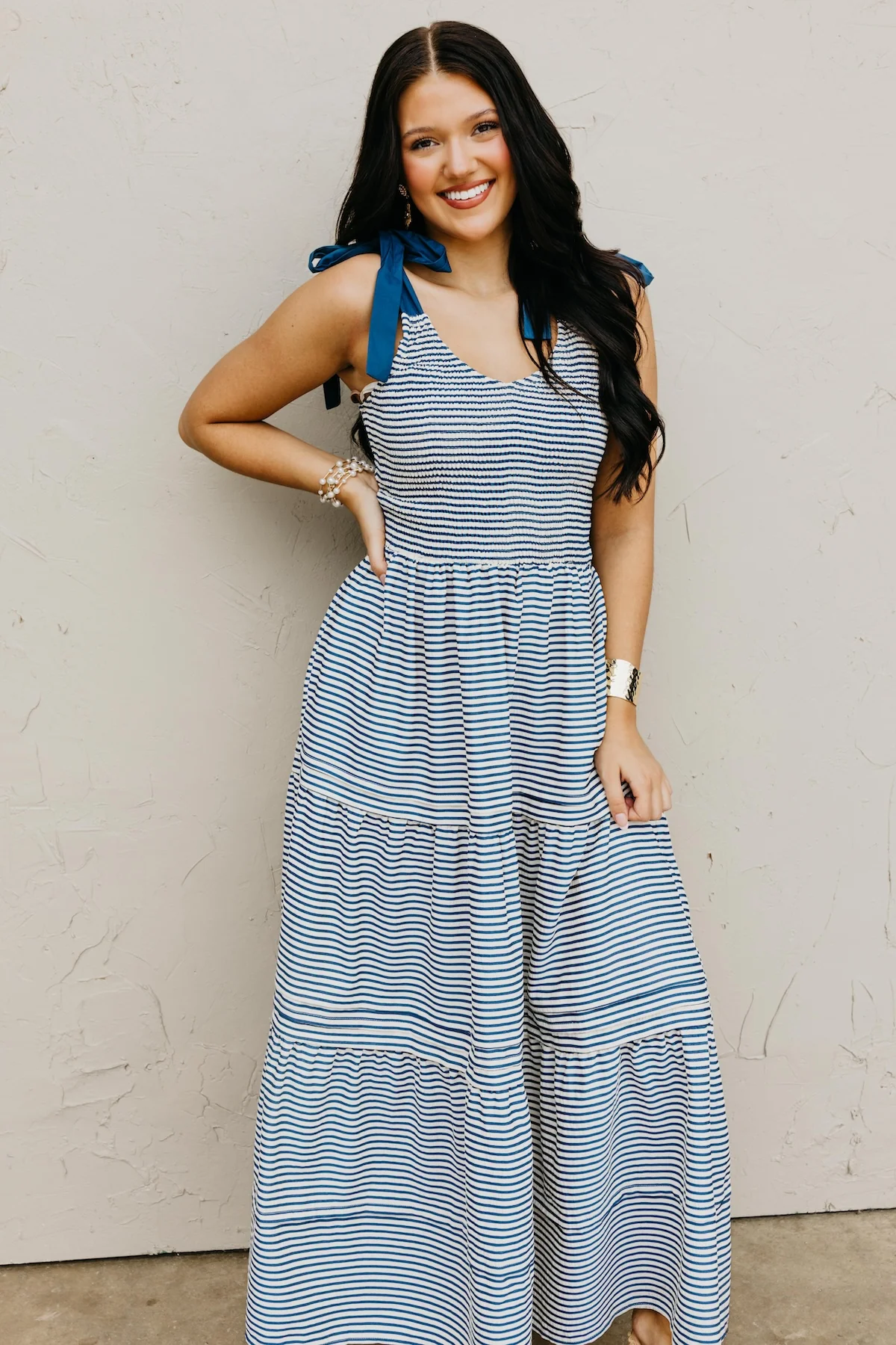 The Izabella Smocked Tiered Maxi Dress - Image 2