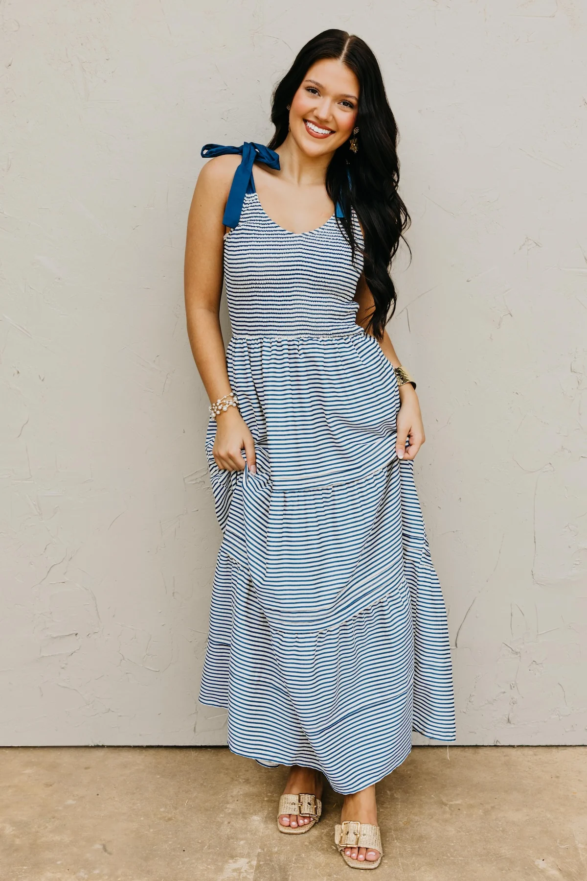 The Izabella Smocked Tiered Maxi Dress - Image 5