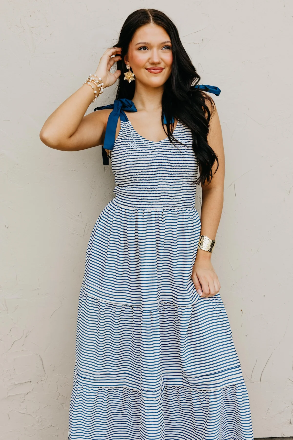 The Izabella Smocked Tiered Maxi Dress - Image 6