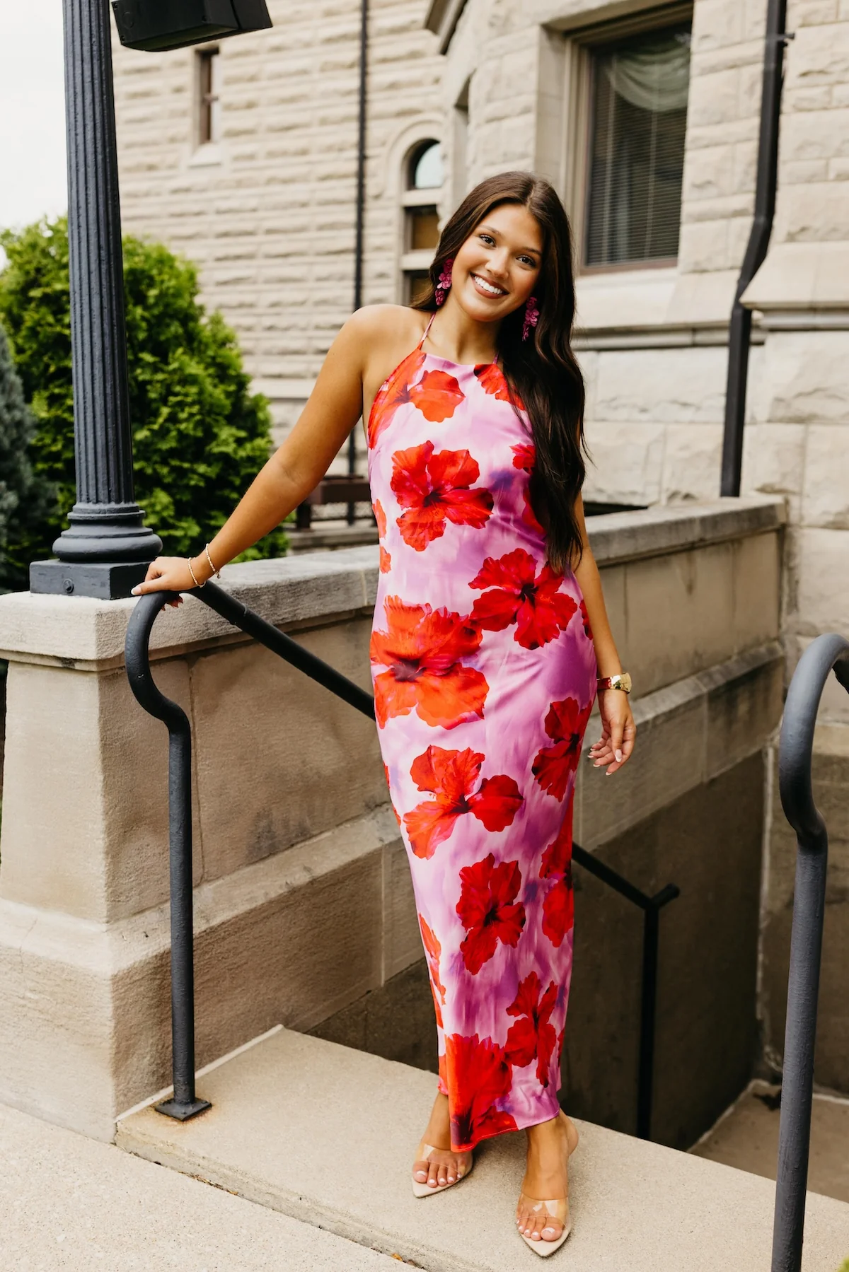 The Jada Floral Halter Maxi Dress