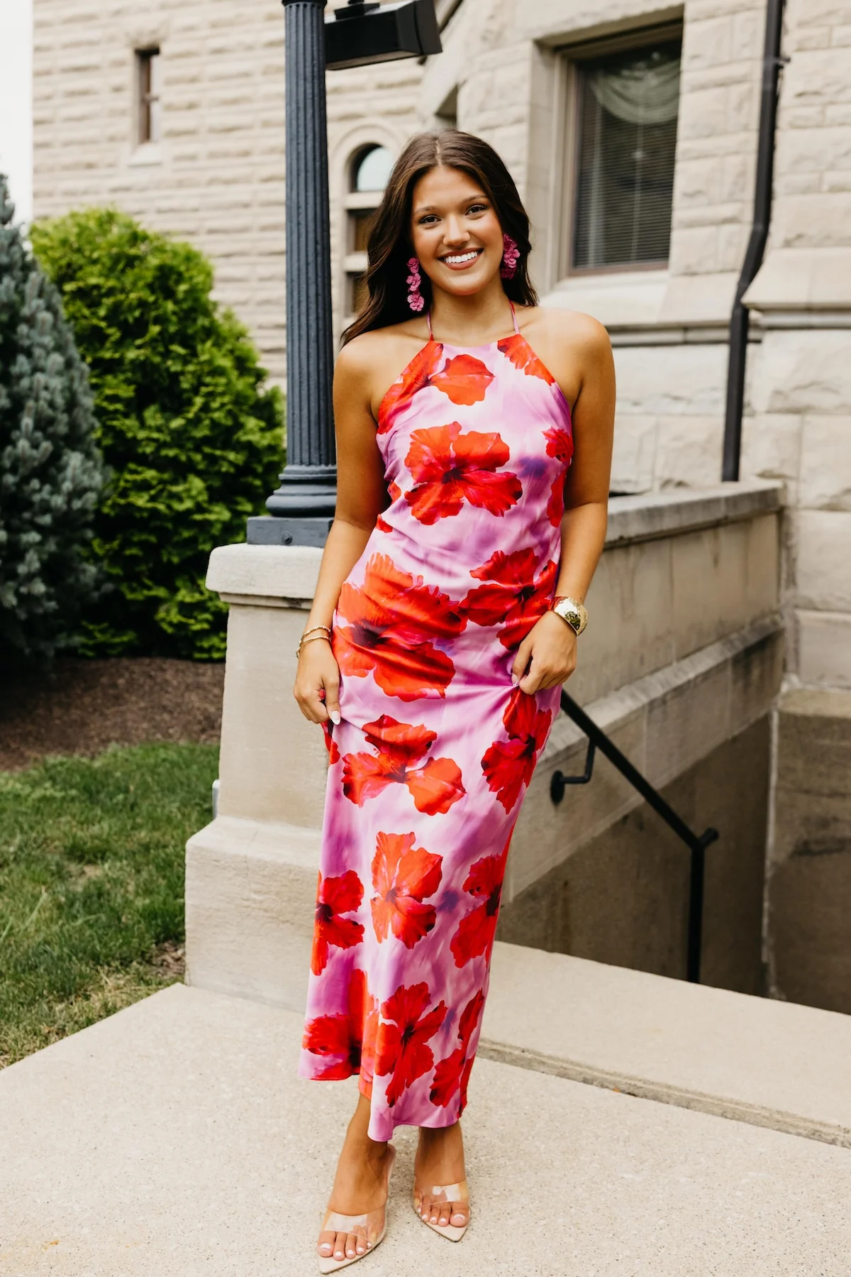 The Jada Floral Halter Maxi Dress - Image 10