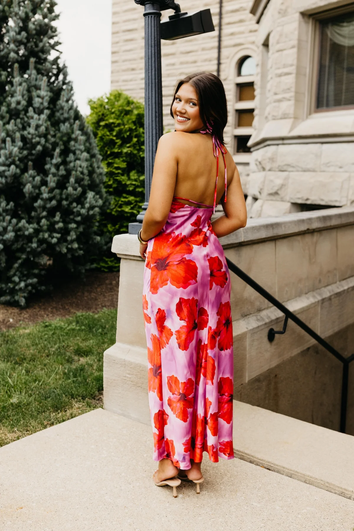 The Jada Floral Halter Maxi Dress - Image 12