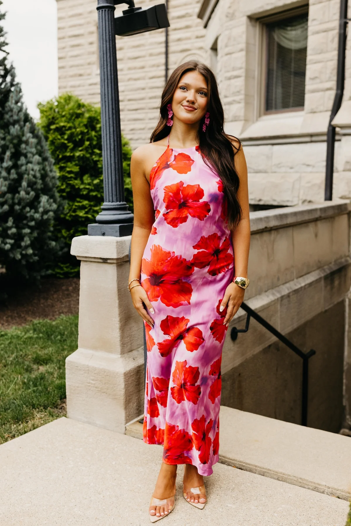 The Jada Floral Halter Maxi Dress - Image 7