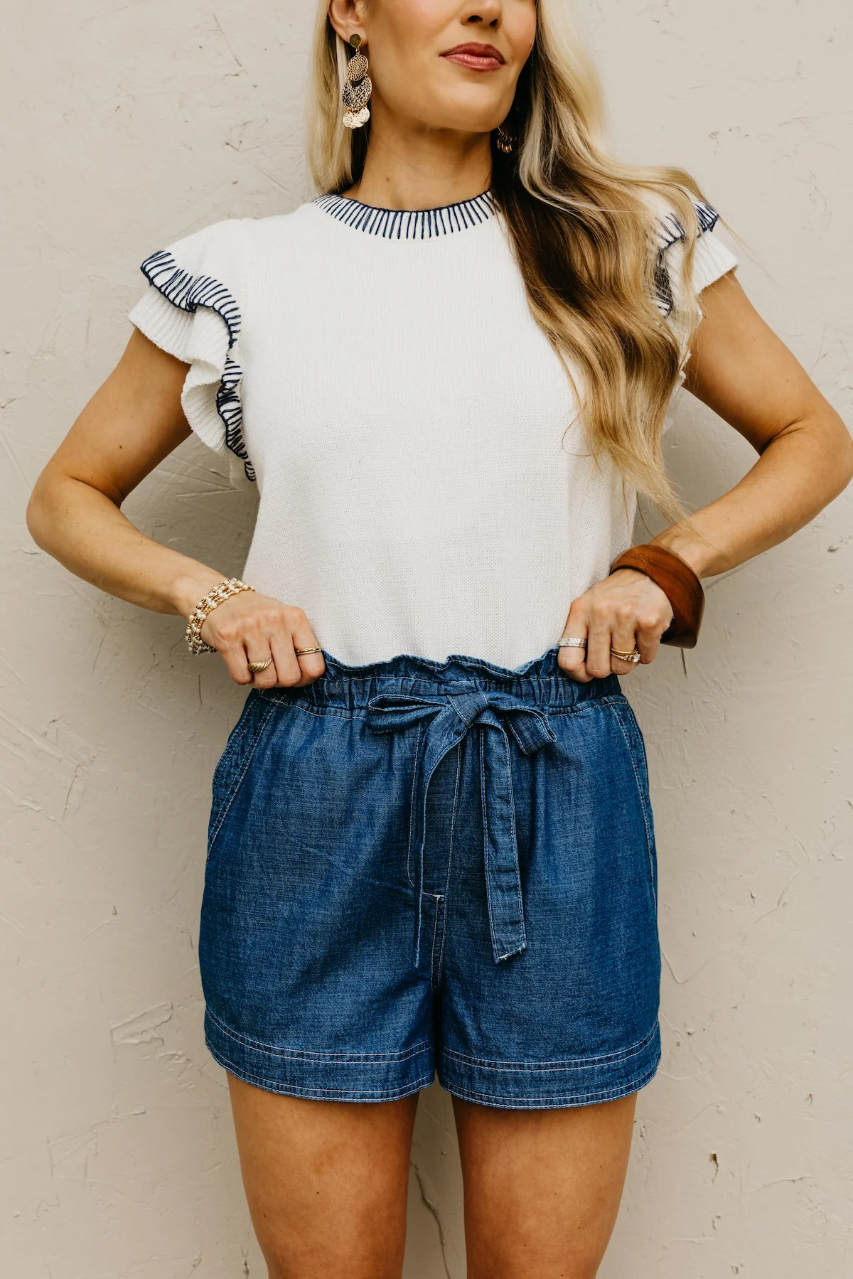 The Jake Ruffle Waist Shorts - Image 3