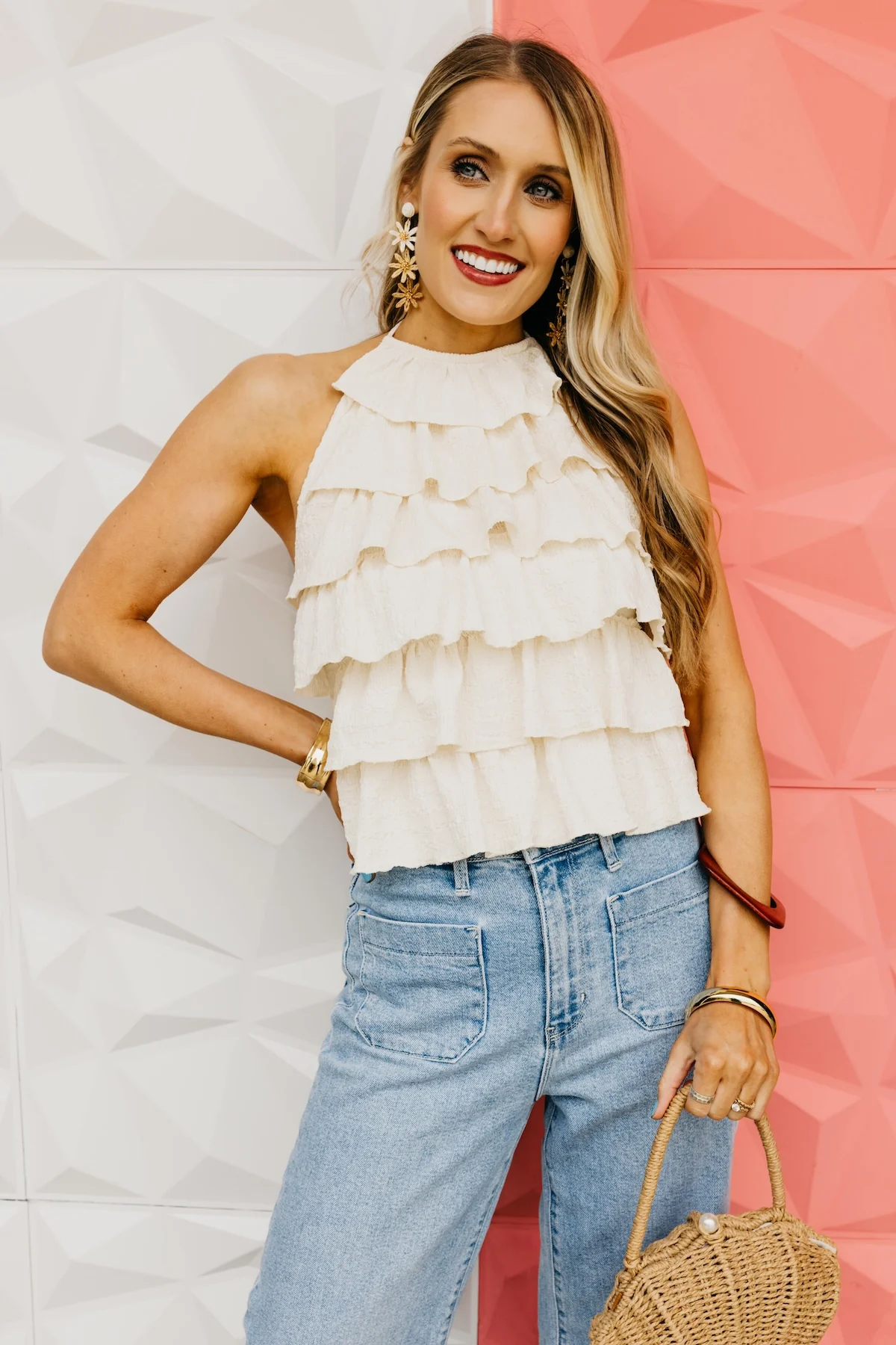 The Jase Ruffle Halter Top