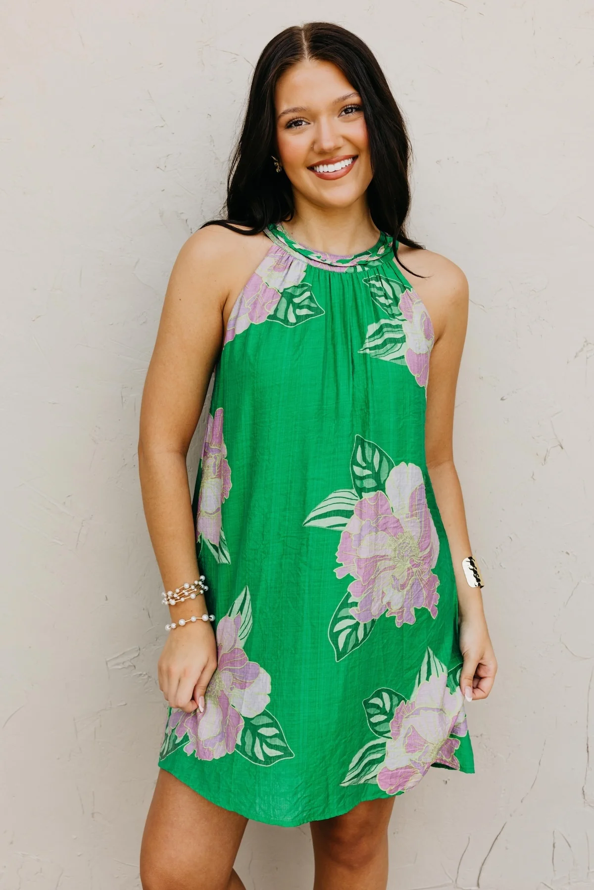 The Jaxon Floral Halter Mini Dress - Image 8