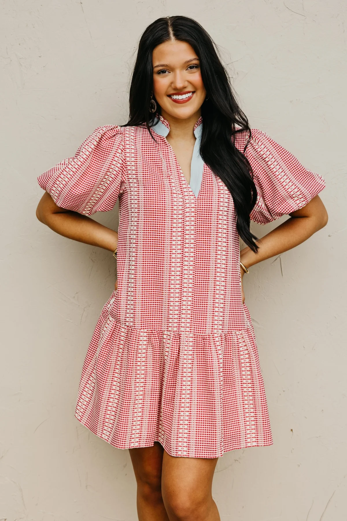 The Jeremiah Puff Sleeve Gingham Mini Dress - Image 5