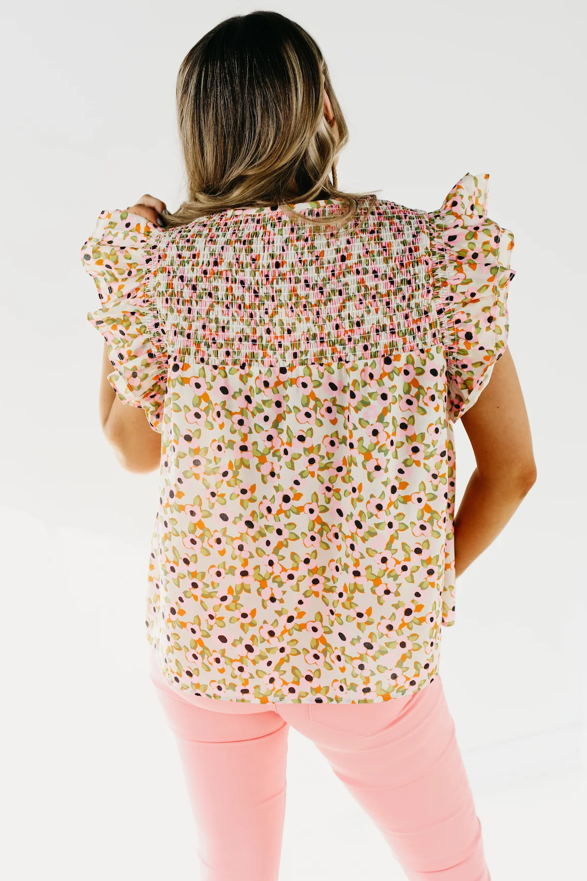 The Jocelyn Floral Ruffle Sleeve Blouse - FINAL SALE - Image 10