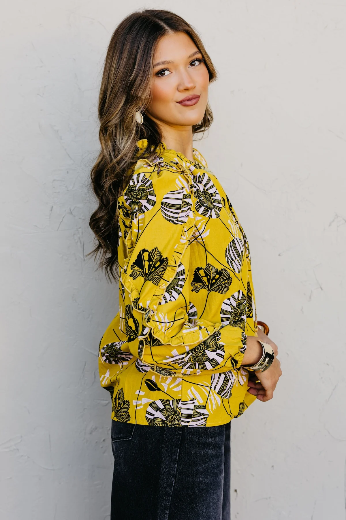 The Joey Printed Peasant Tie Top - Image 11