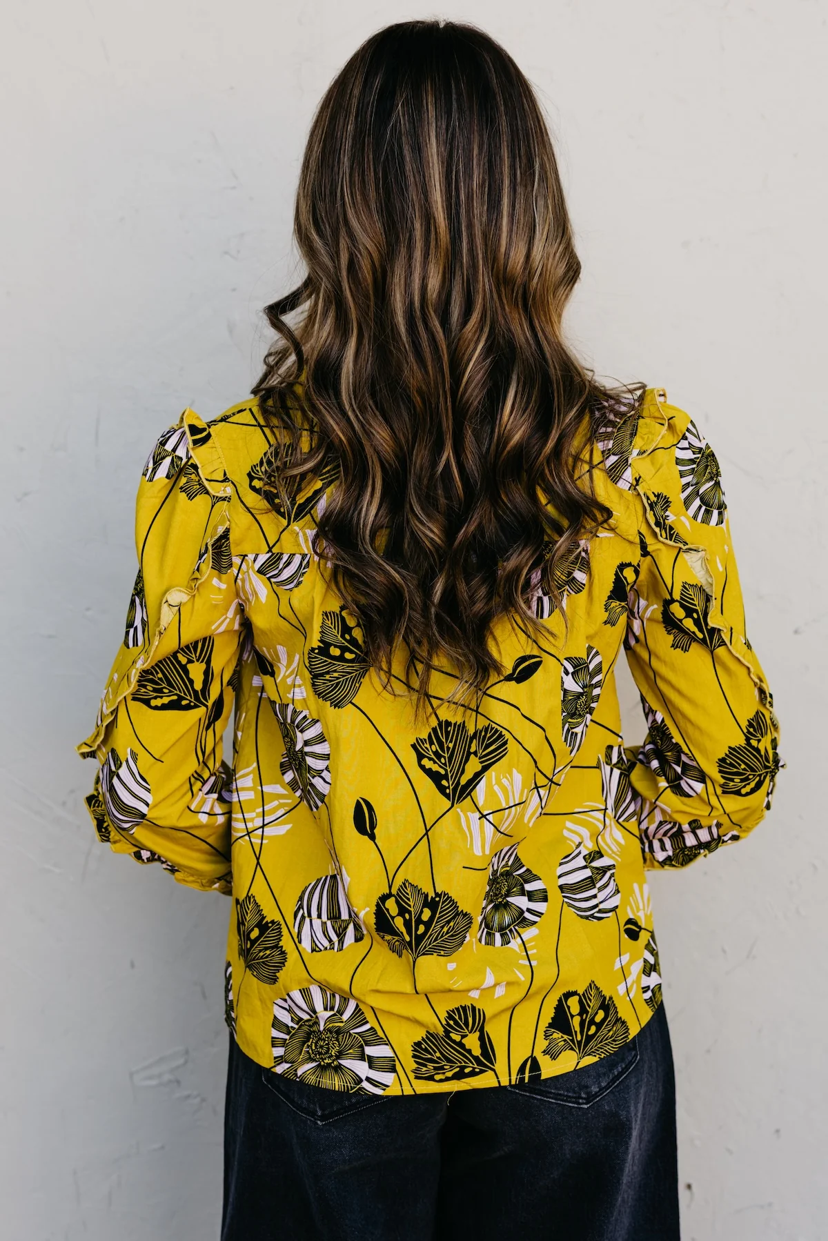 The Joey Printed Peasant Tie Top - Image 12