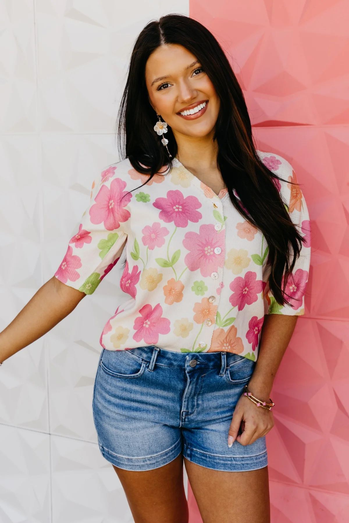 The Johnny Floral Cardigan Top - Image 3