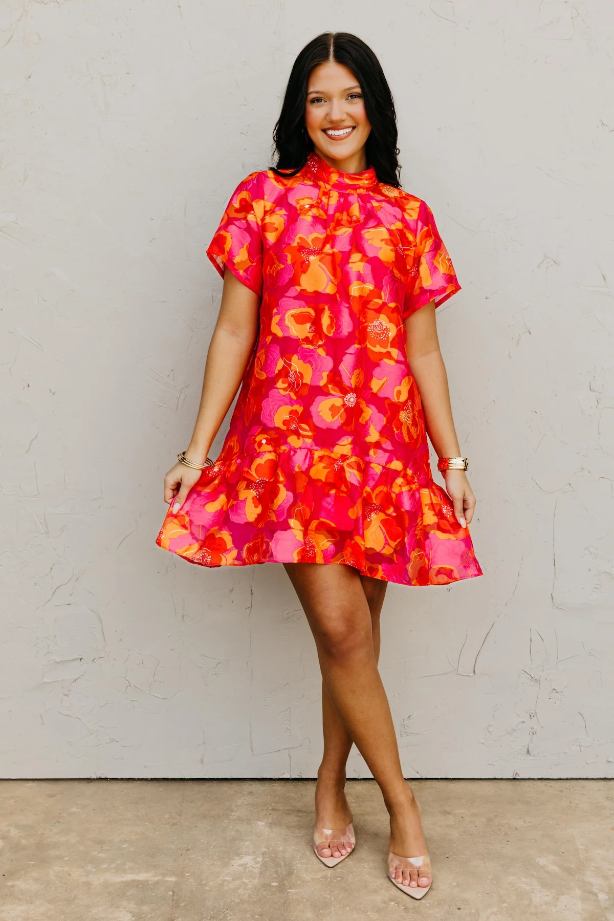 The Jonella Floral Tie Mini Dress - Image 6